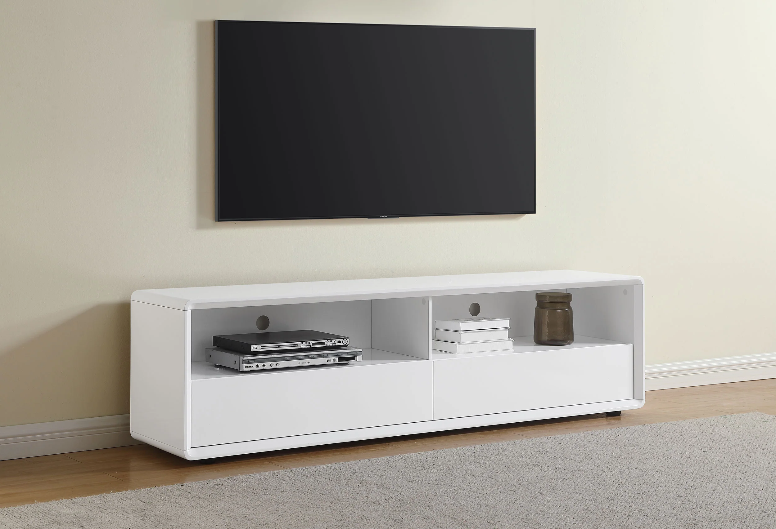 Ellice 71-inch TV Stand Media Console White - Image 4