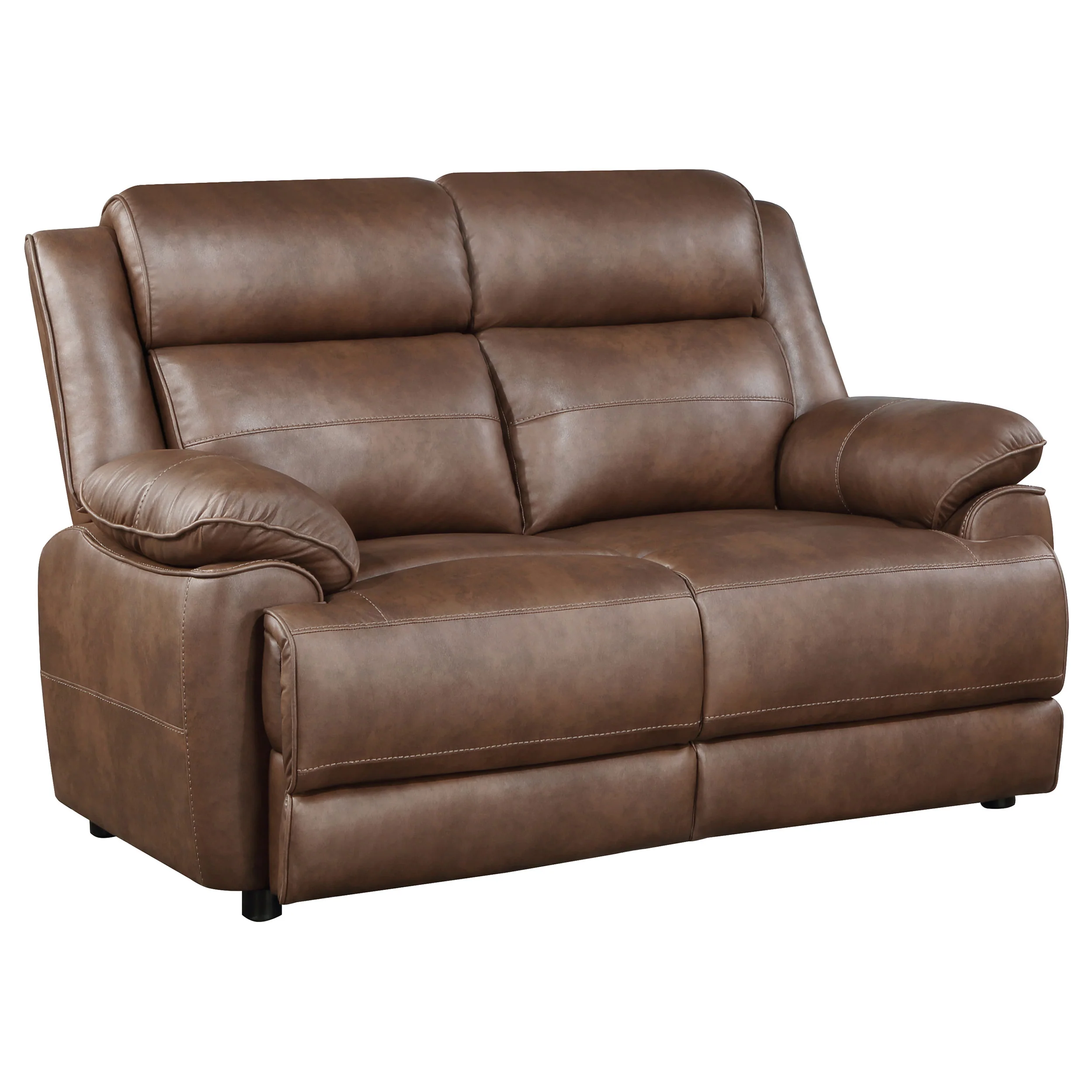 Ellington 2-Piece Dark Brown Faux Leather Sofa Set - Image 7