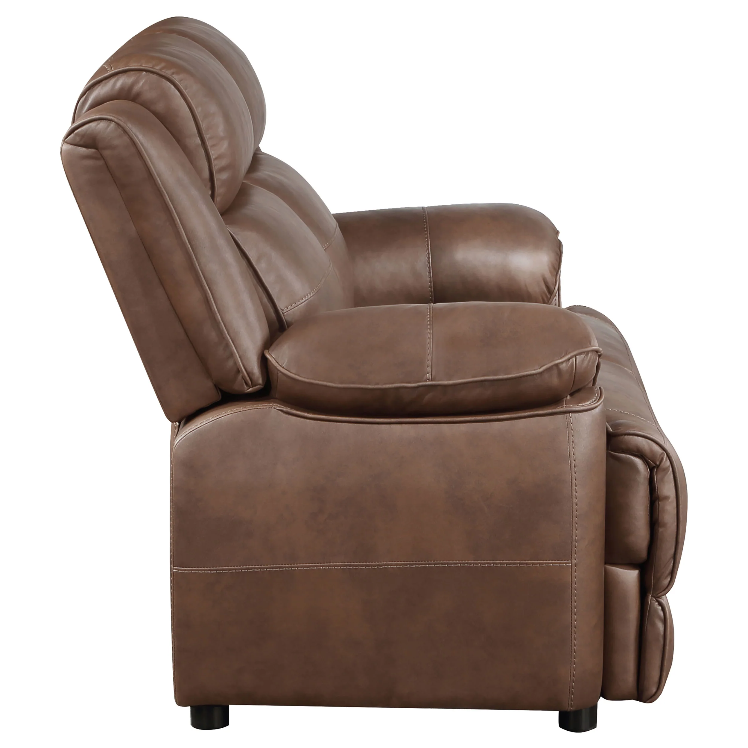 Ellington 2-Piece Dark Brown Faux Leather Sofa Set - Image 8