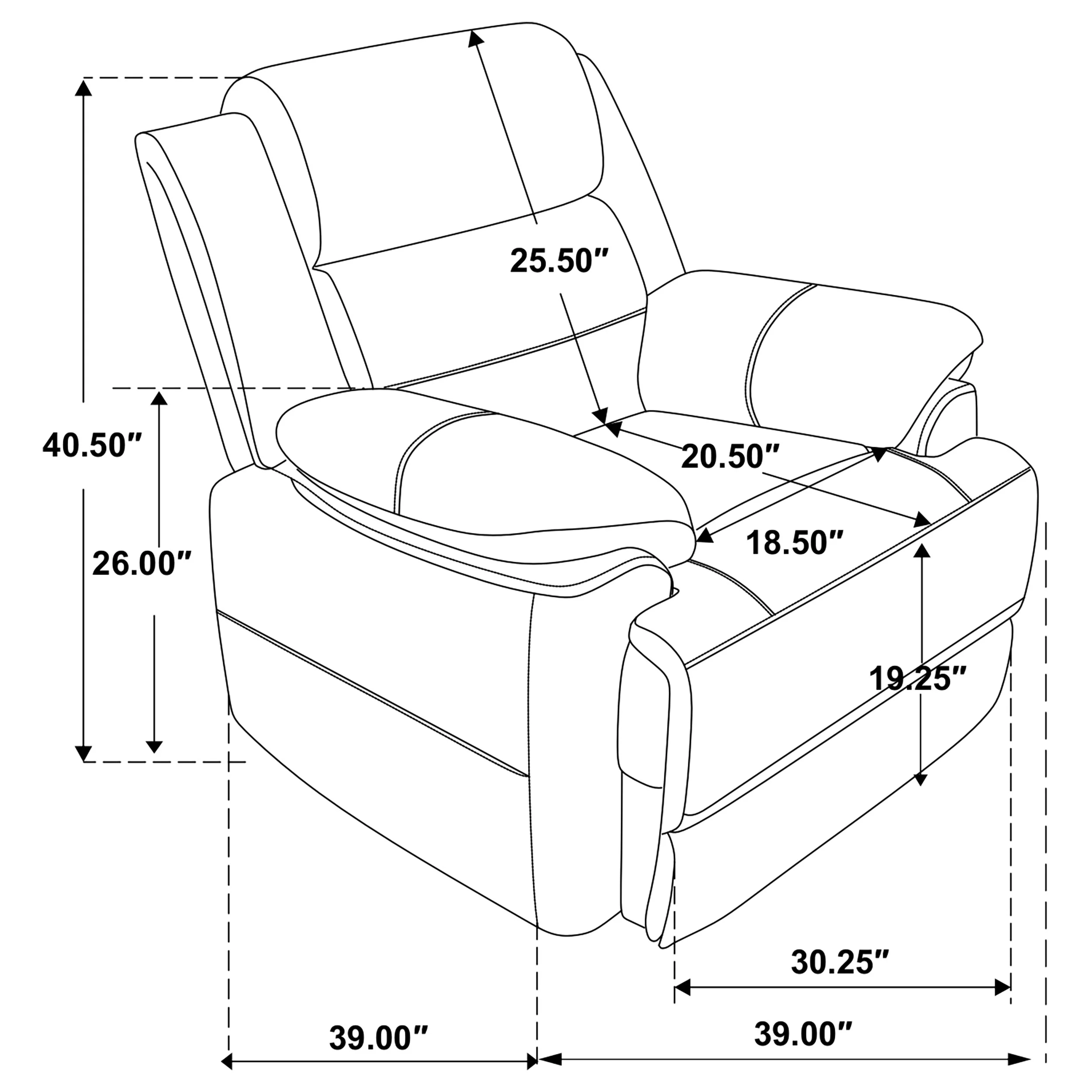 Ellington Upholstered Padded Arm Accent Chair Dark Brown - Image 8