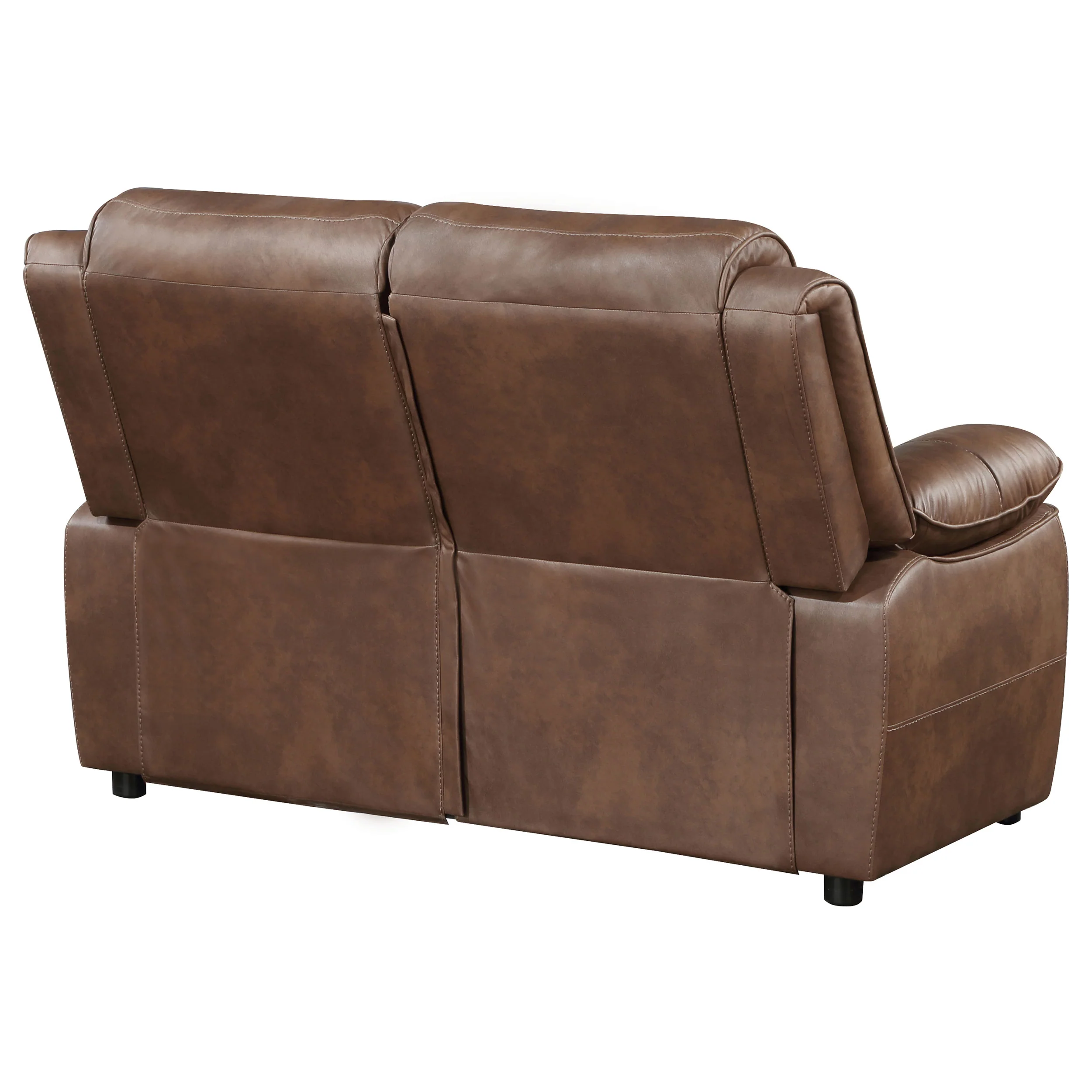 Ellington Upholstered Padded Arm Loveseat Dark Brown - Image 7