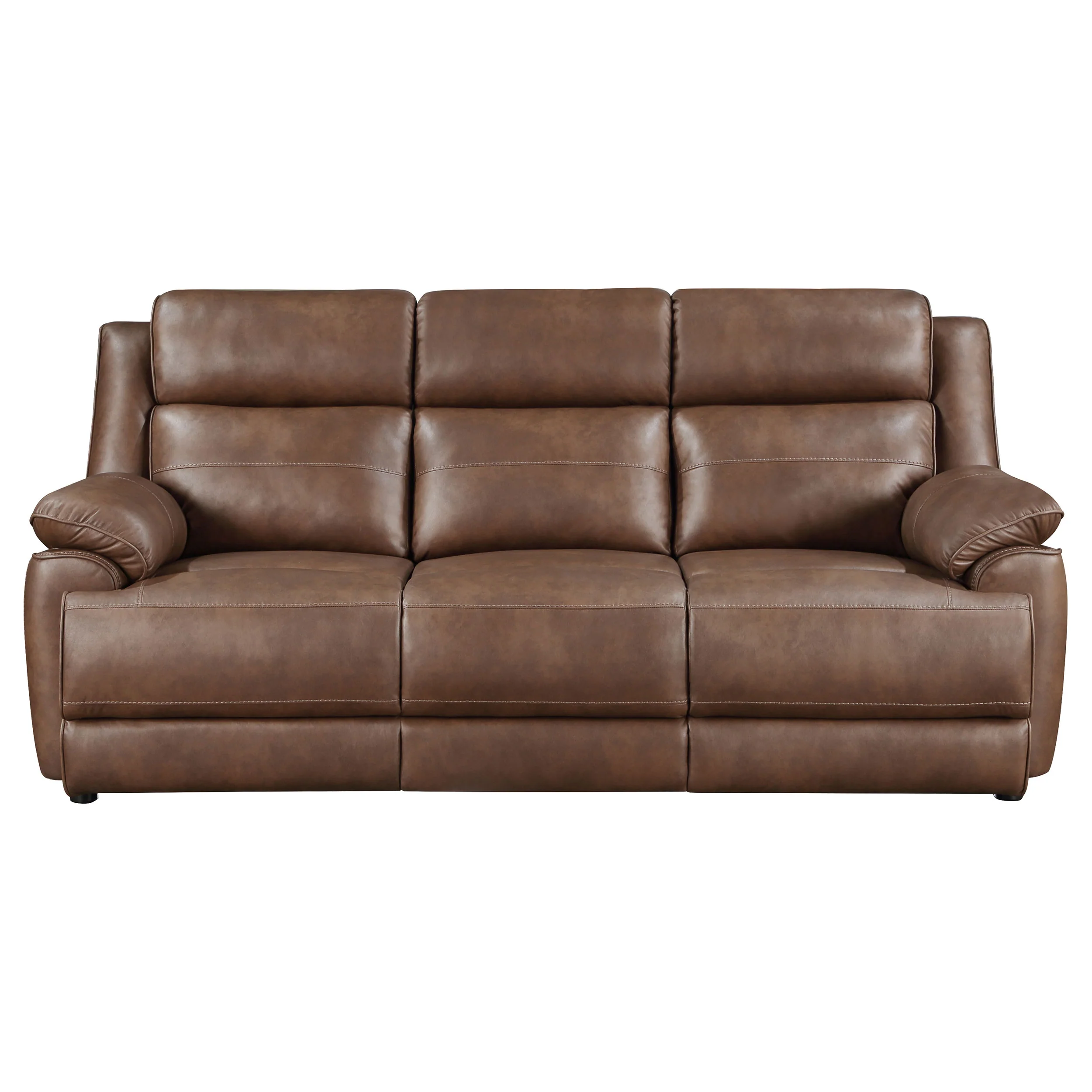 Ellington Upholstered Padded Arm Sofa Dark Brown - Image 2