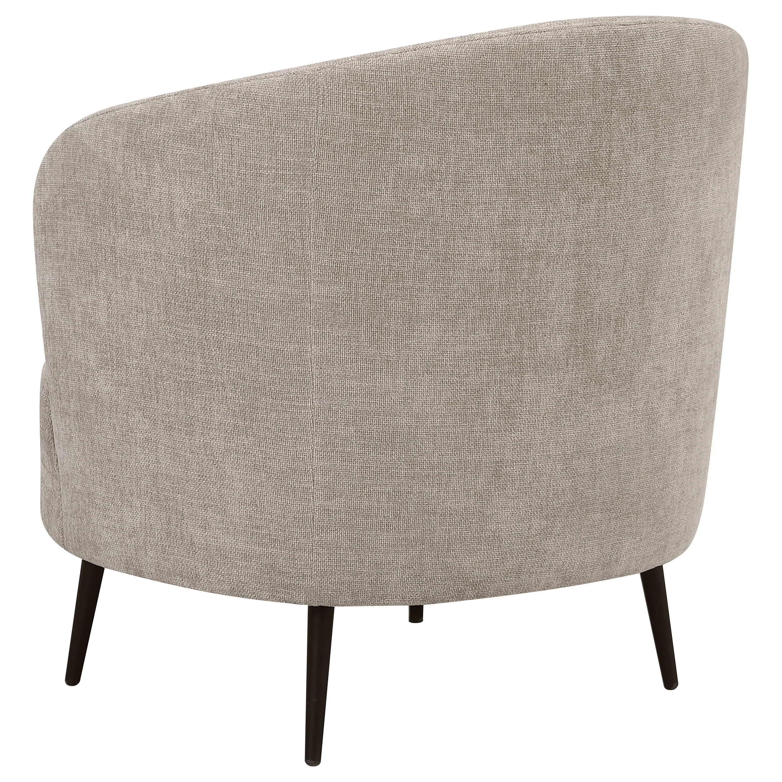 Ellorie Upholstered Channel Back Curved Chair Beige - Image 6
