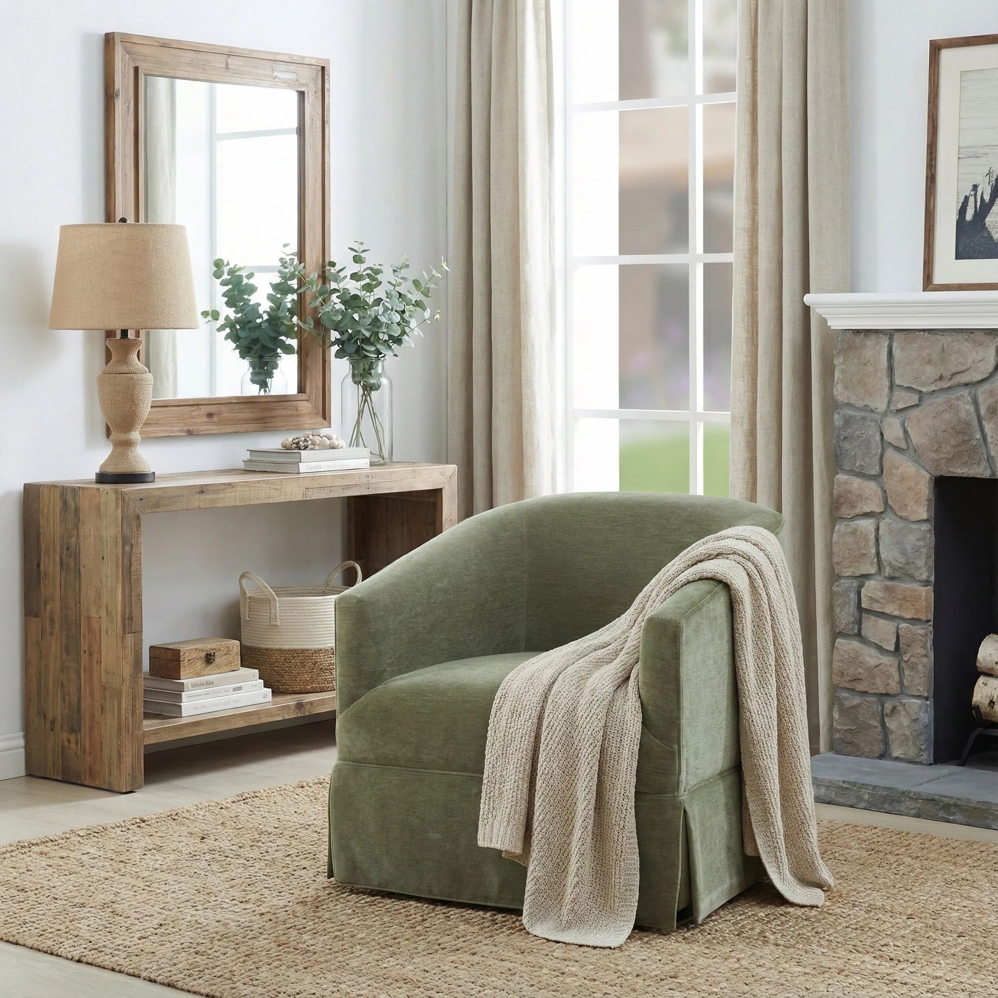 Elm - Skirted Swivel Chair - Image 11
