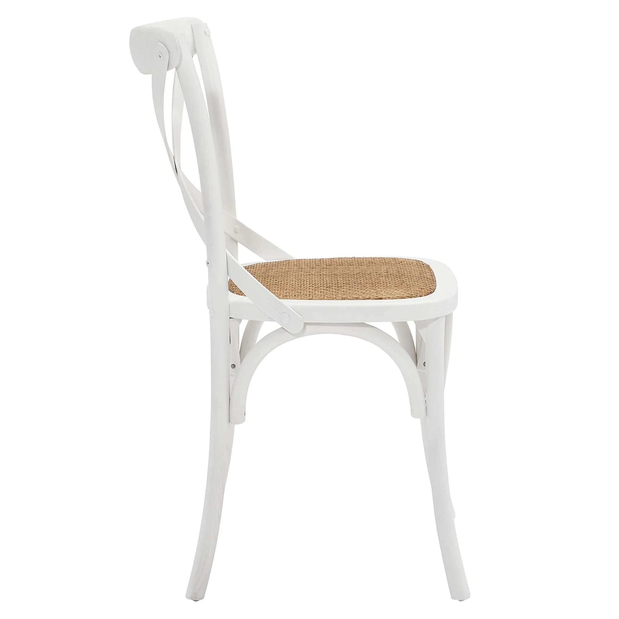 Elm Wood Dining Side Chair Set of 4 with Rattan Seat – Farmhouse Style - Image 39