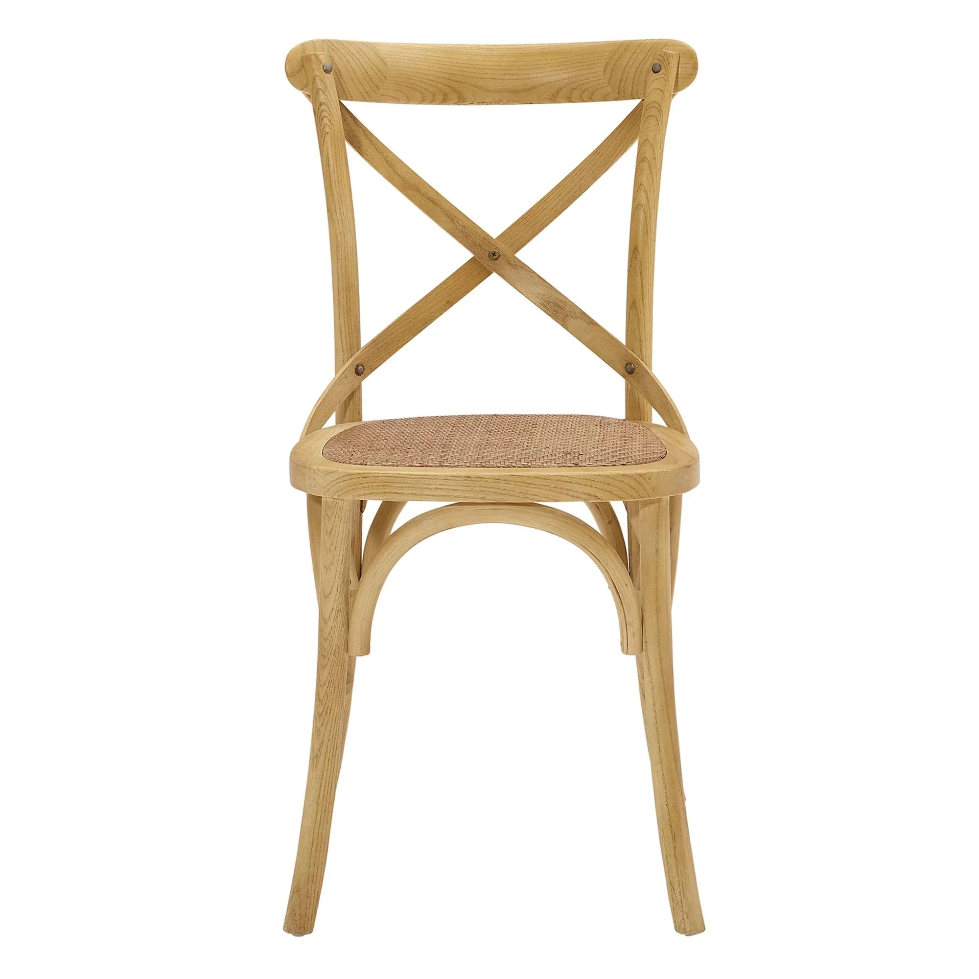 Elm Wood Dining Side Chair Set with Rattan Seat (Set of 2) - Image 17