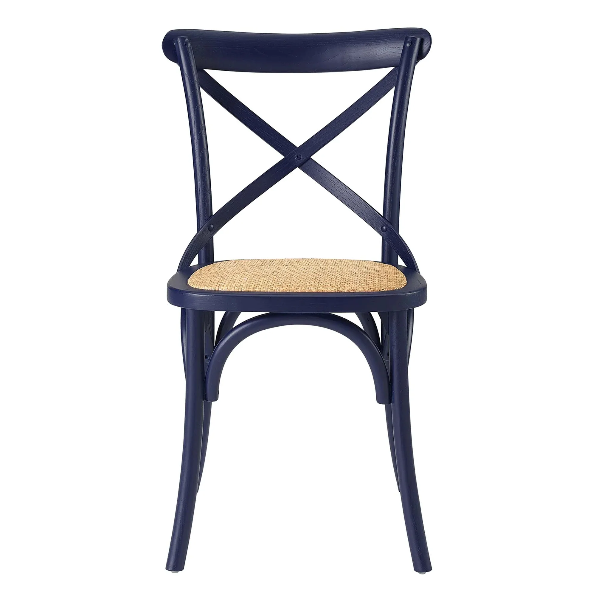 Elm Wood Dining Side Chair Set with Rattan Seat (Set of 2) - Image 9