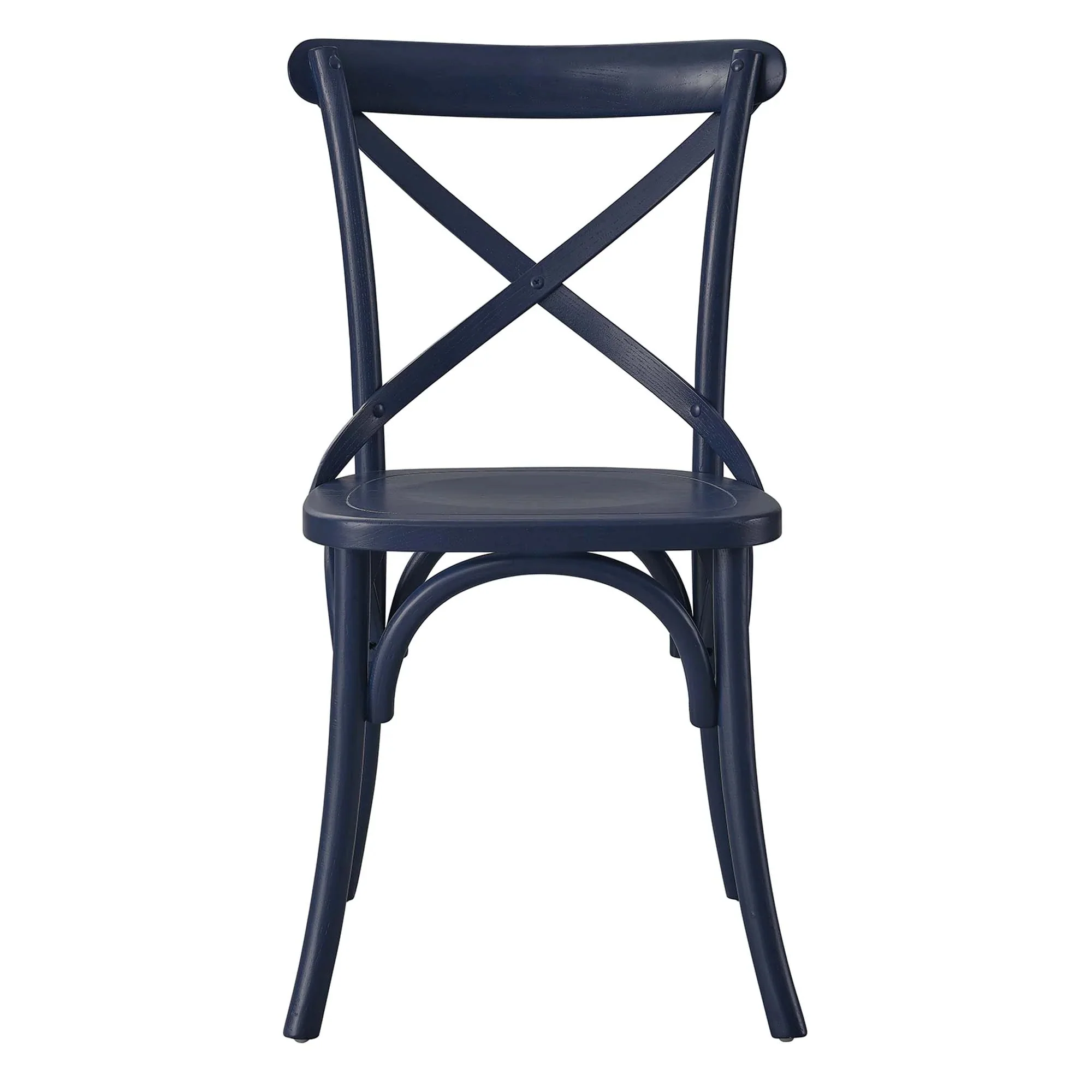 Elm Wood Farmhouse Dining Side Chair with X-Brace Back - Image 18