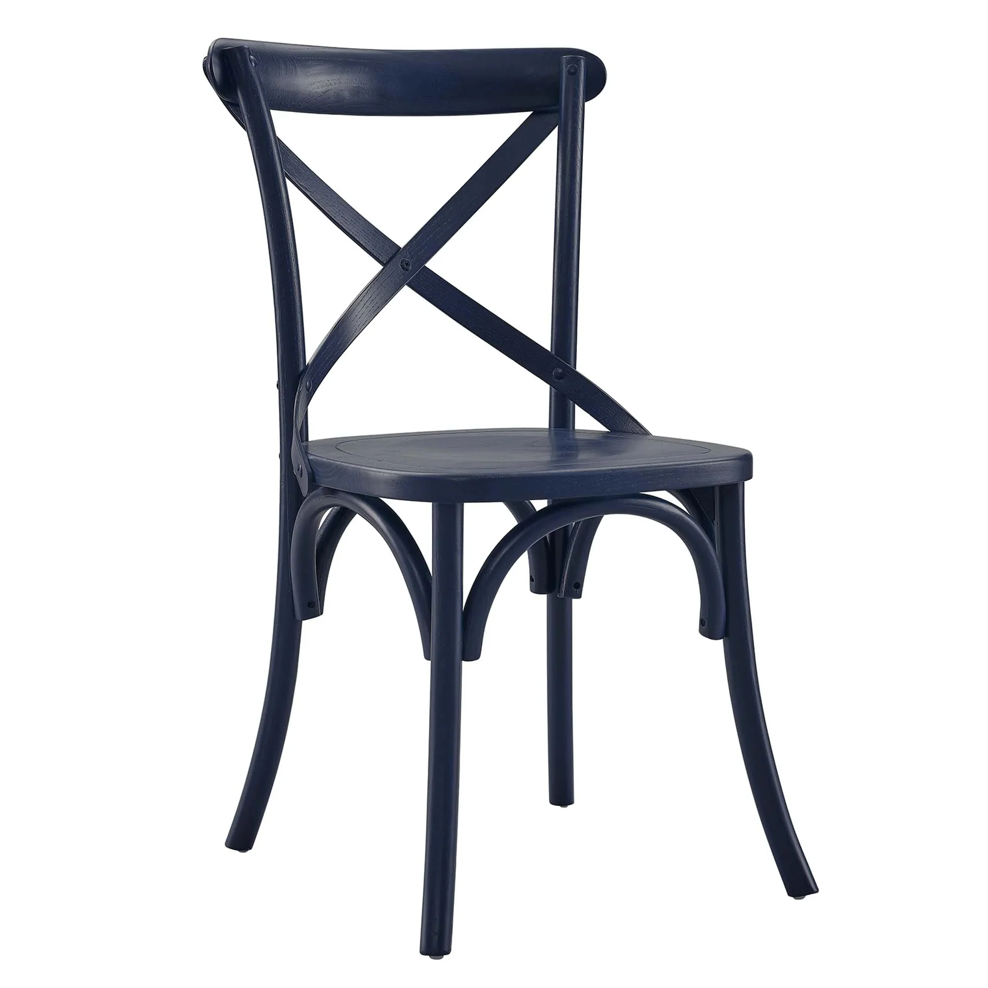 Elm Wood Farmhouse Dining Side Chair with X-Brace Back - Image 19
