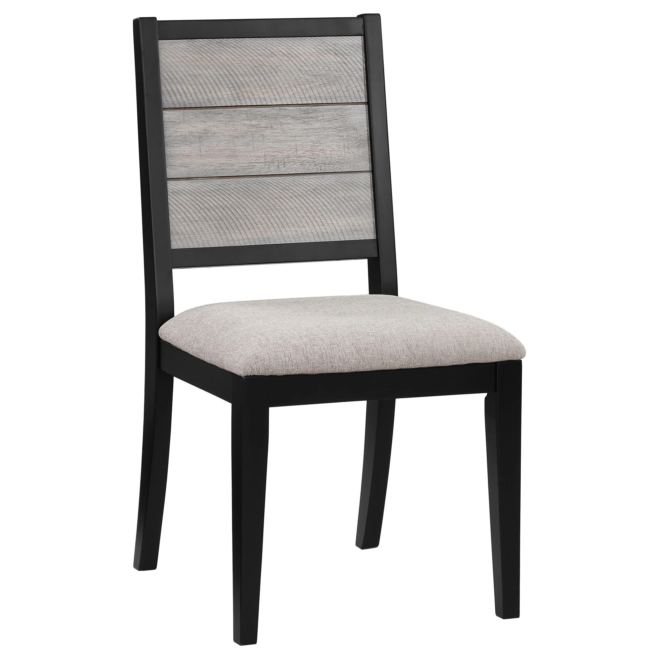 Elodie Wood Dining Side Chair Grey and Black Set of 2 - Image 3