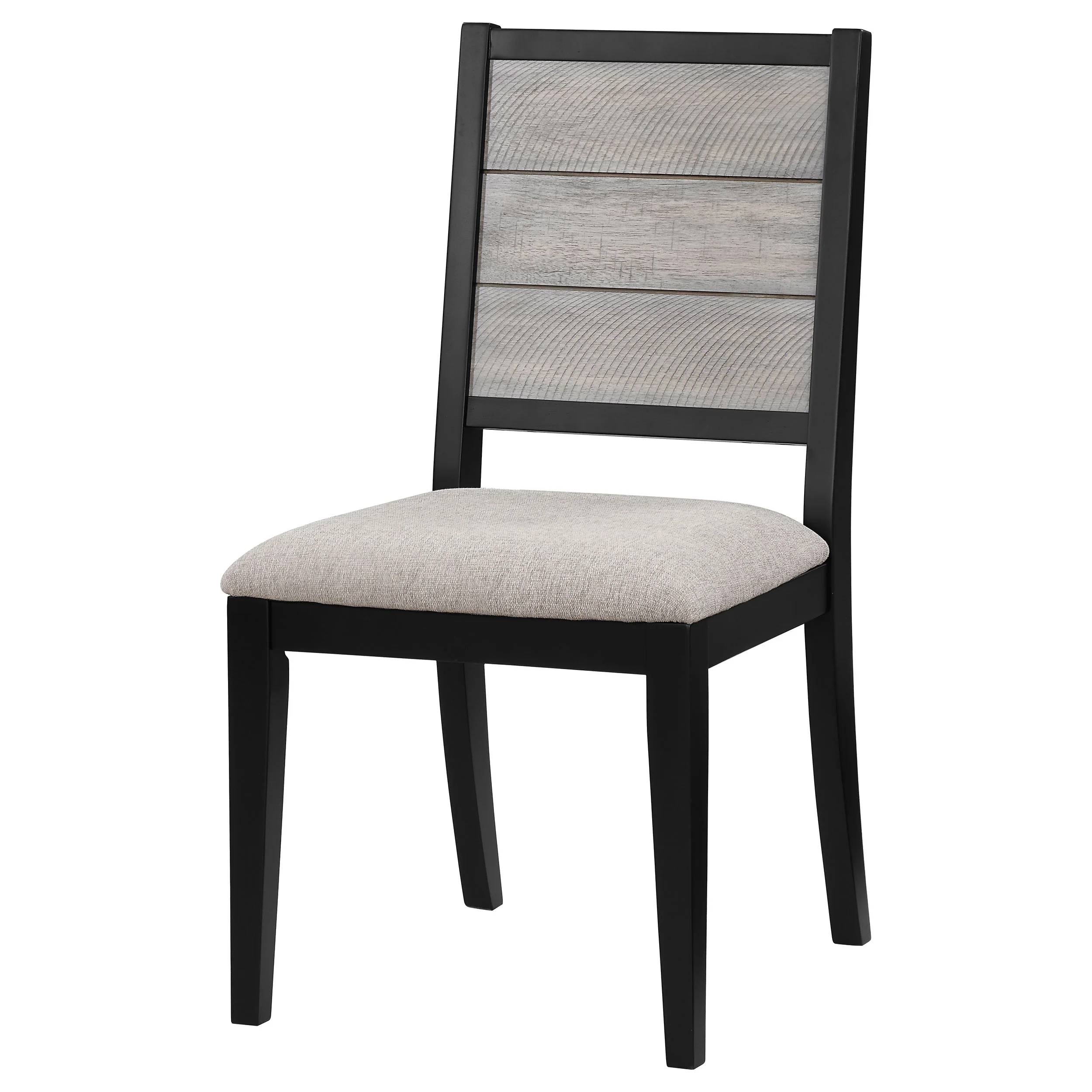 Elodie Wood Dining Side Chair Grey and Black Set of 2 - Image 4
