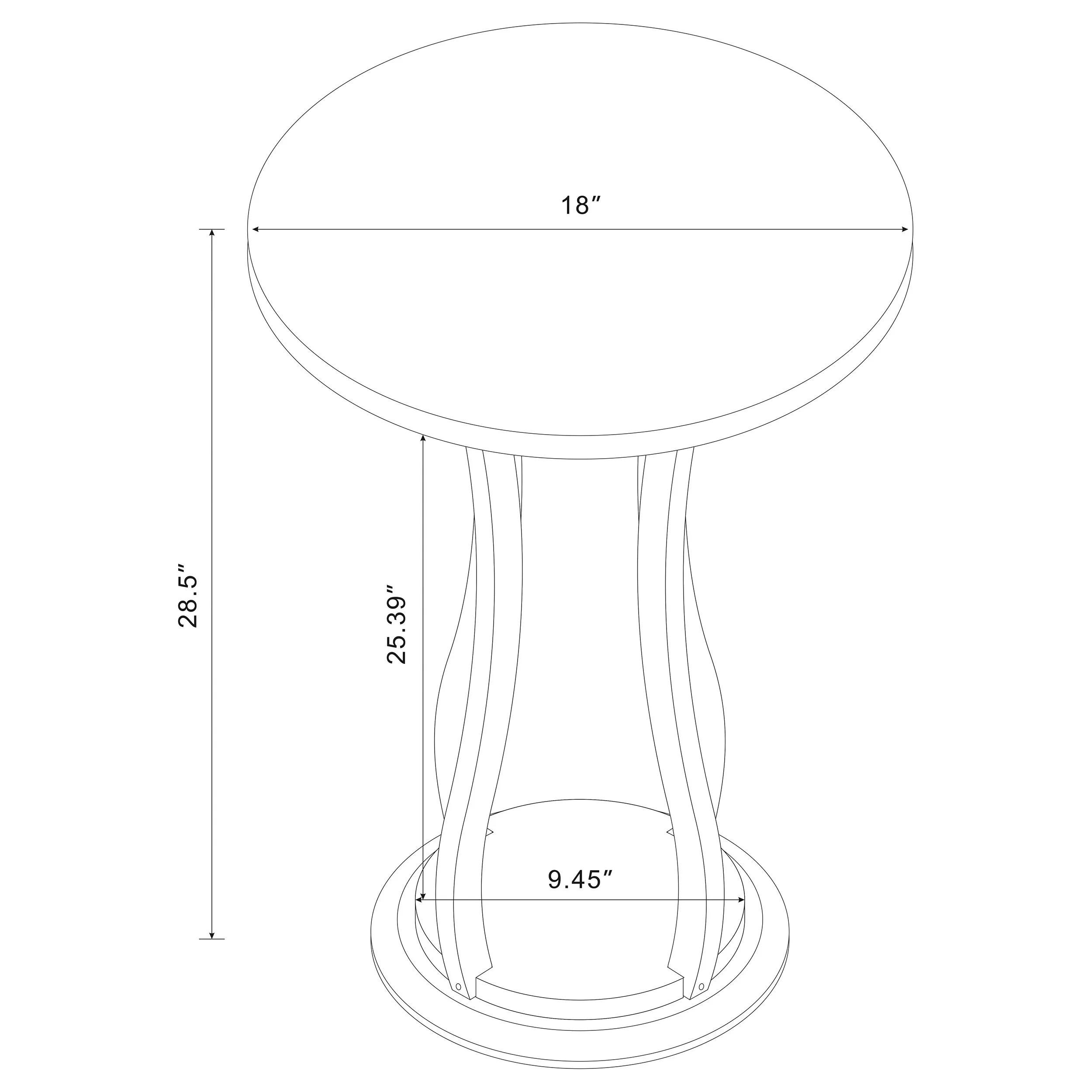 Elton Round Faux Marble Top Plant Stand, Brown - Image 2