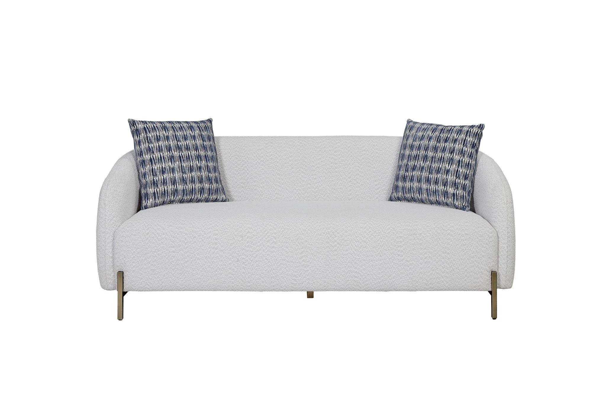 Elure - Dreamy Rounded Sofa - Pearl Silver - Image 7