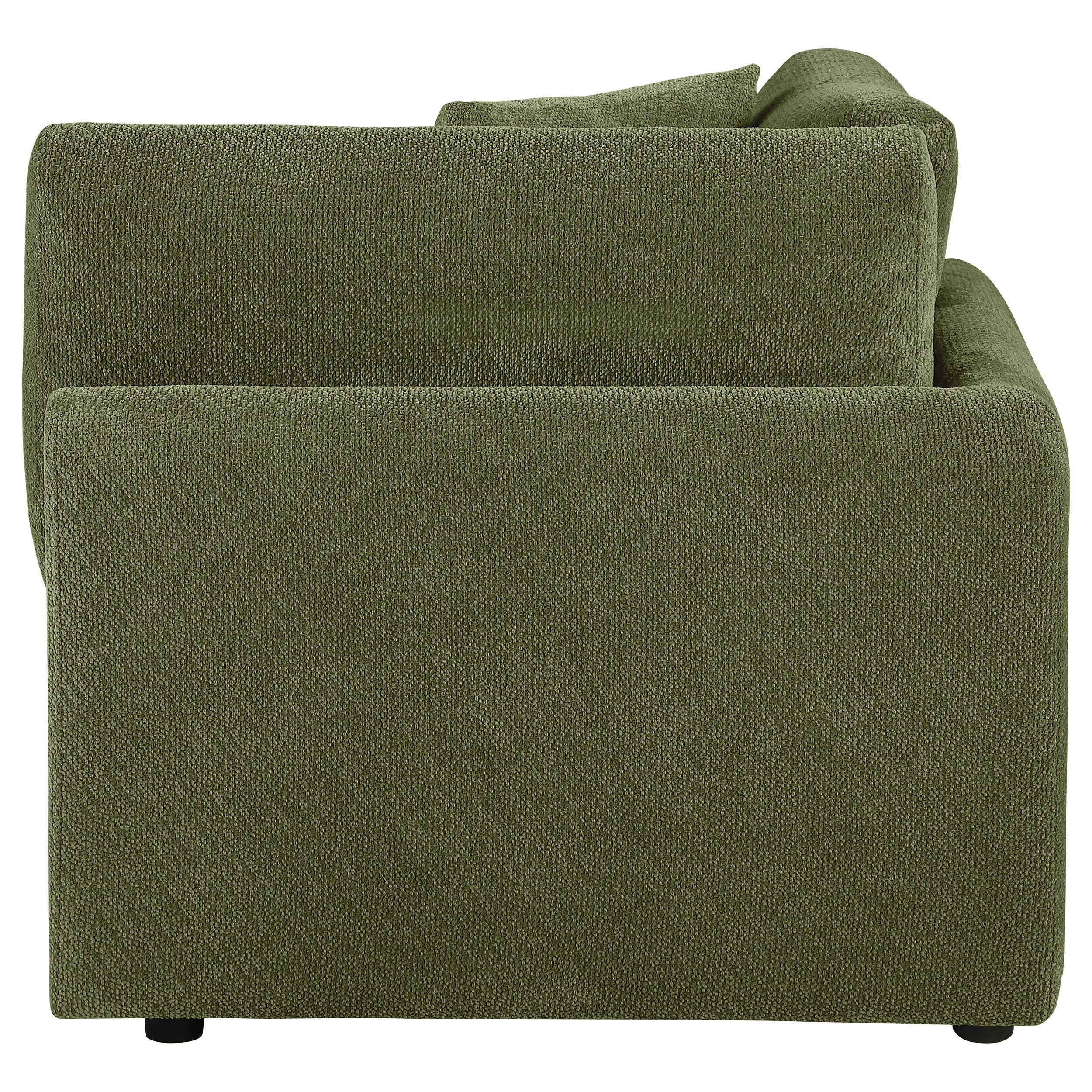 Elysia Chenille Modular Corner Chair in Green - Image 2