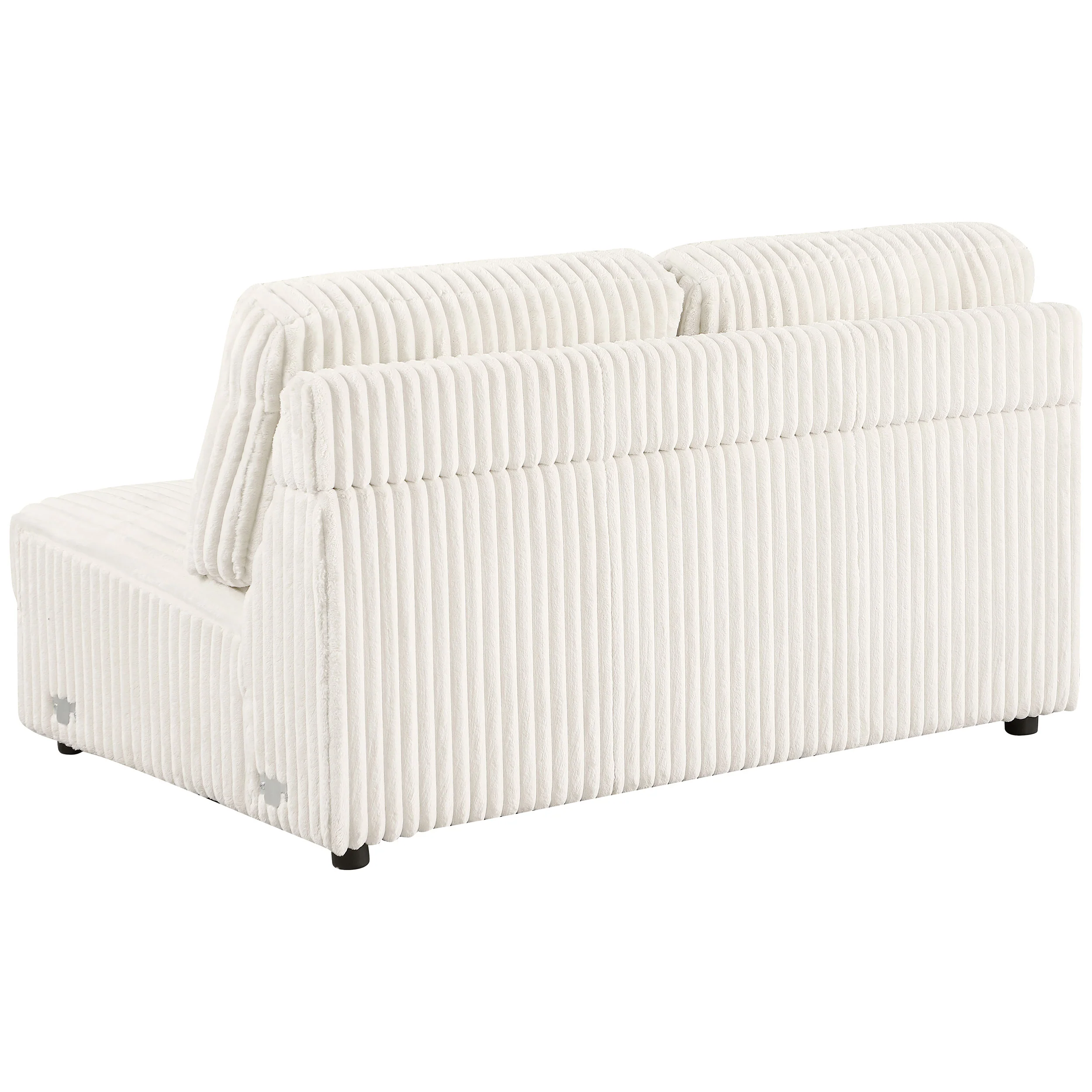 Emberson Upholstered Armless Loveseat in Ivory - Image 6