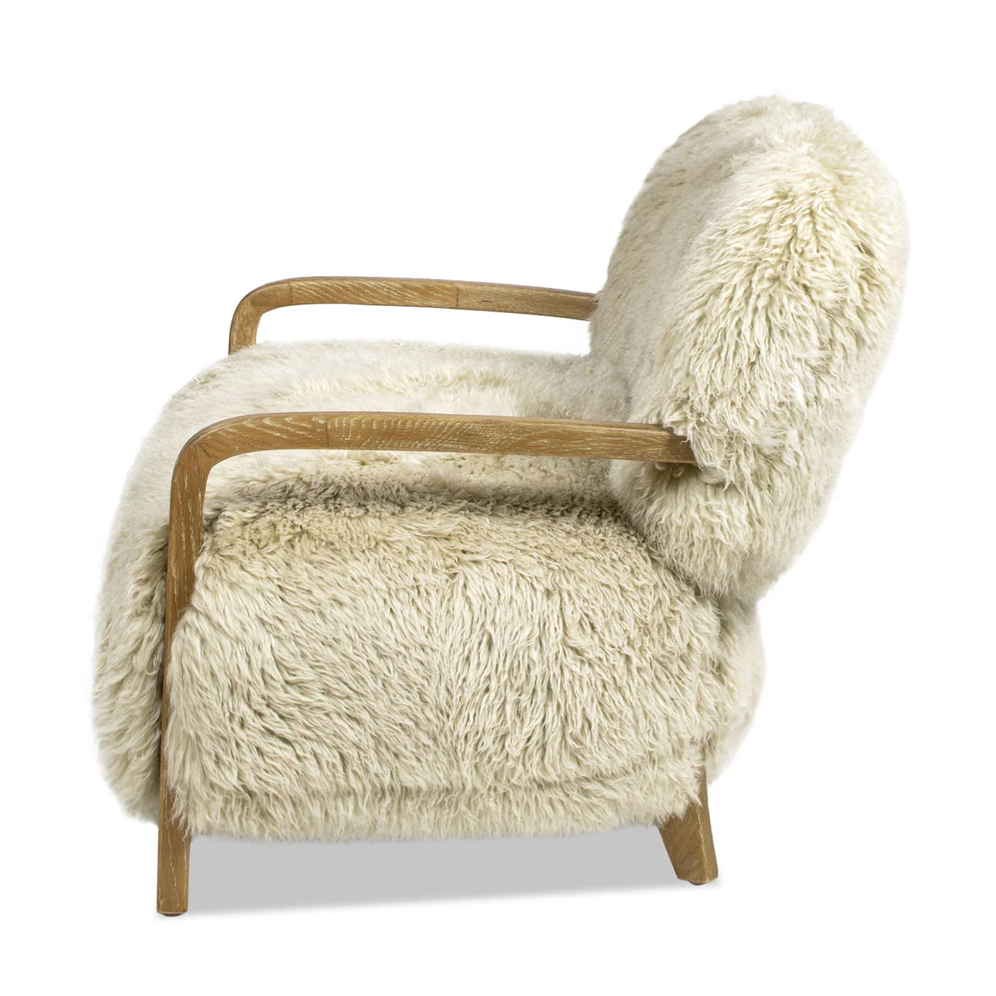 Enchante - Sheepskin Accent Loveseat - Taupe / Natural - Image 4