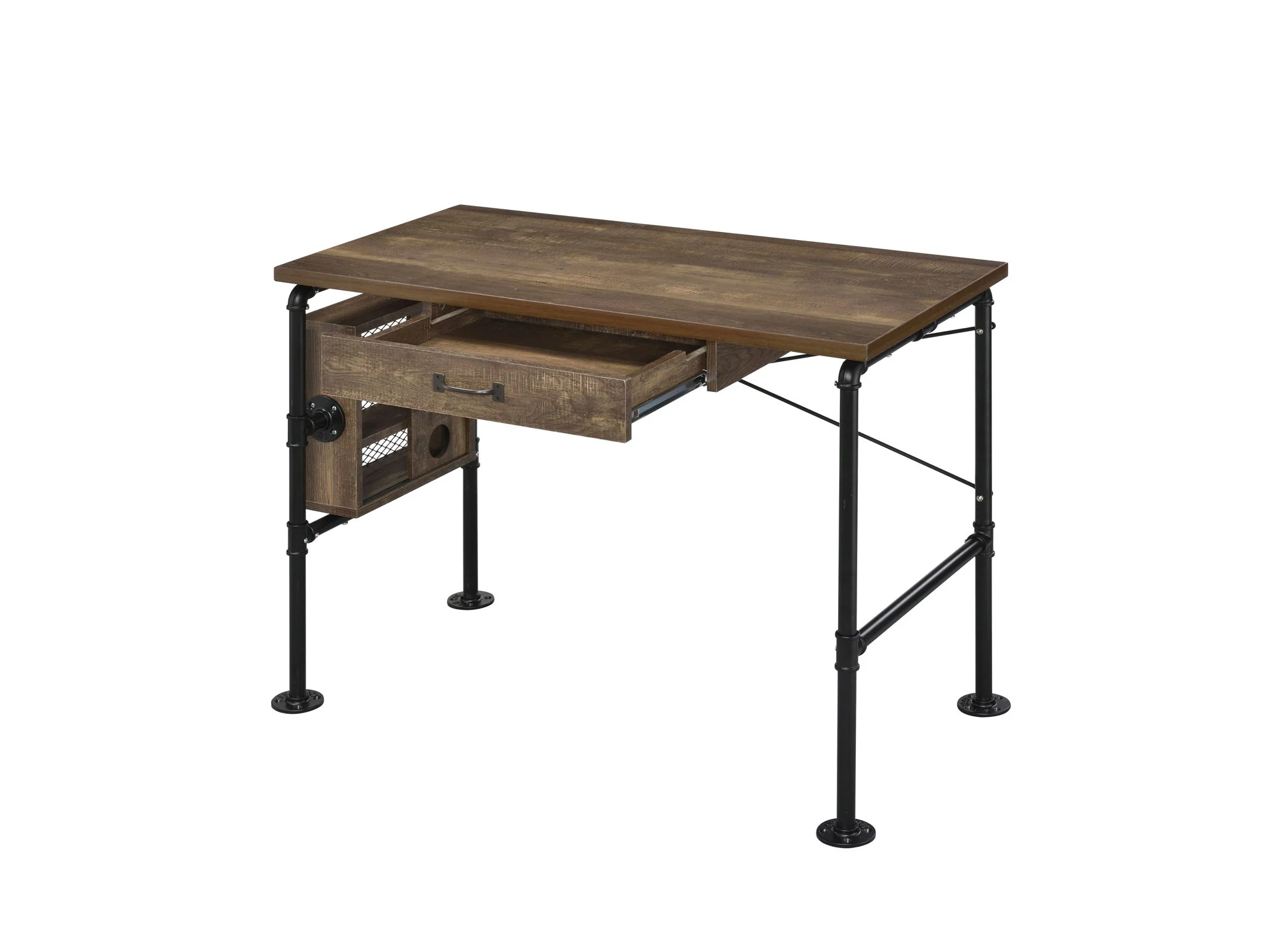Endang - Writing Desk - Weathered Oak / Black - Image 9