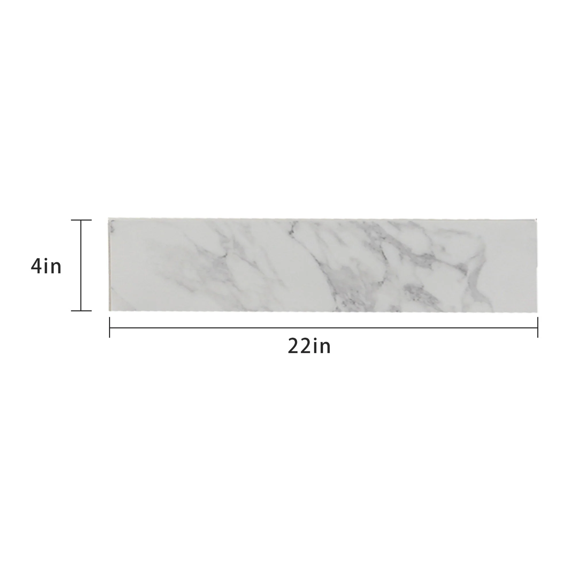 Engineered Marble Stone Bathroom Sink Side Splash - Bianco Carrara Wenato - Image 3