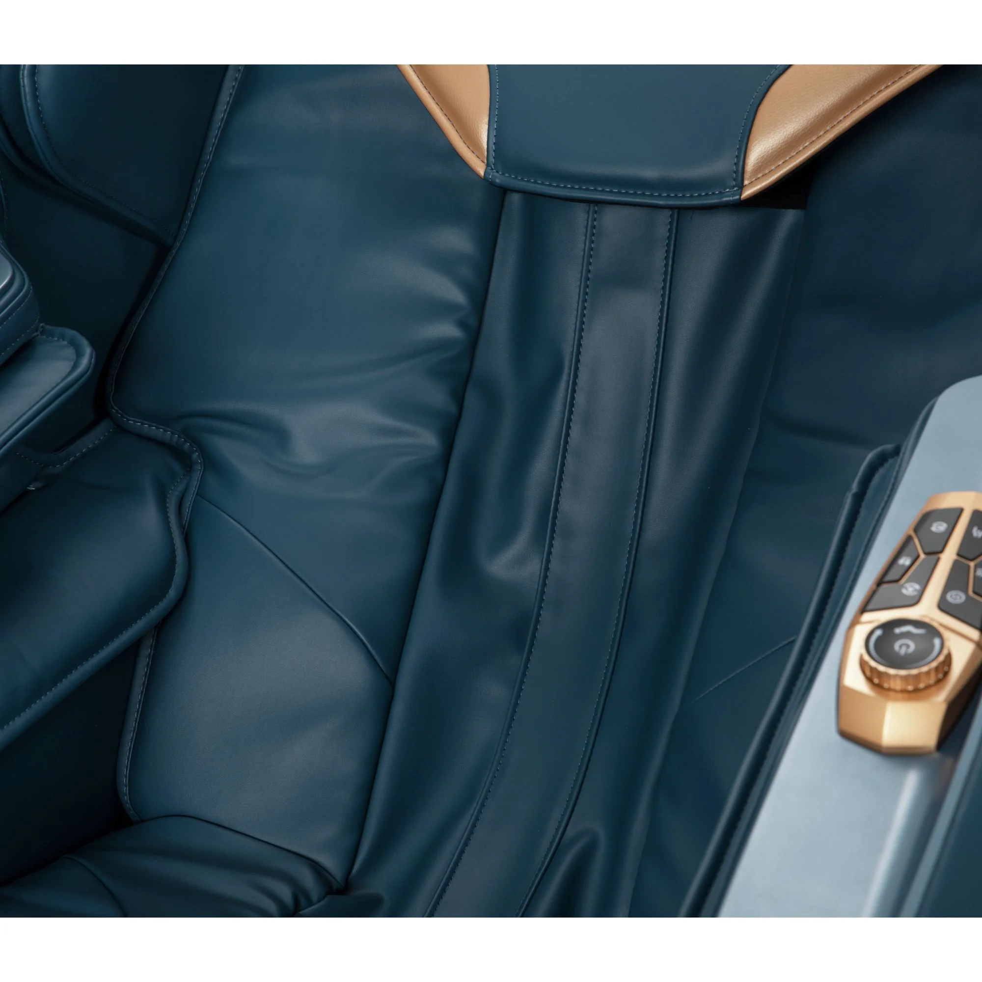 Enrich - PU Massage Chair - Navy - Image 6