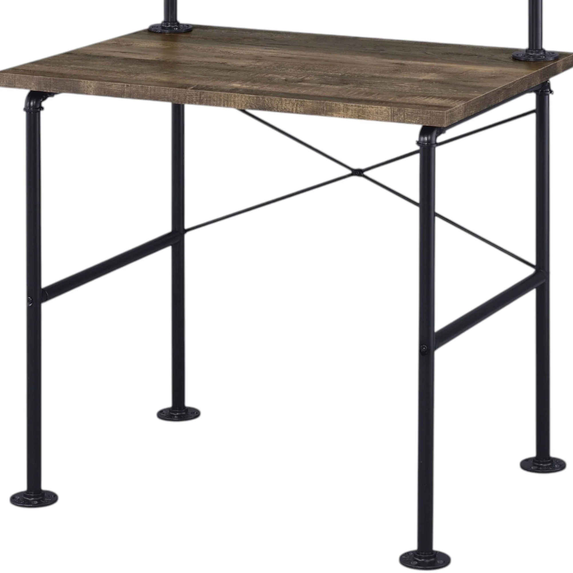Ensata - Rustic Writing Desk - Black / Oak - Image 3