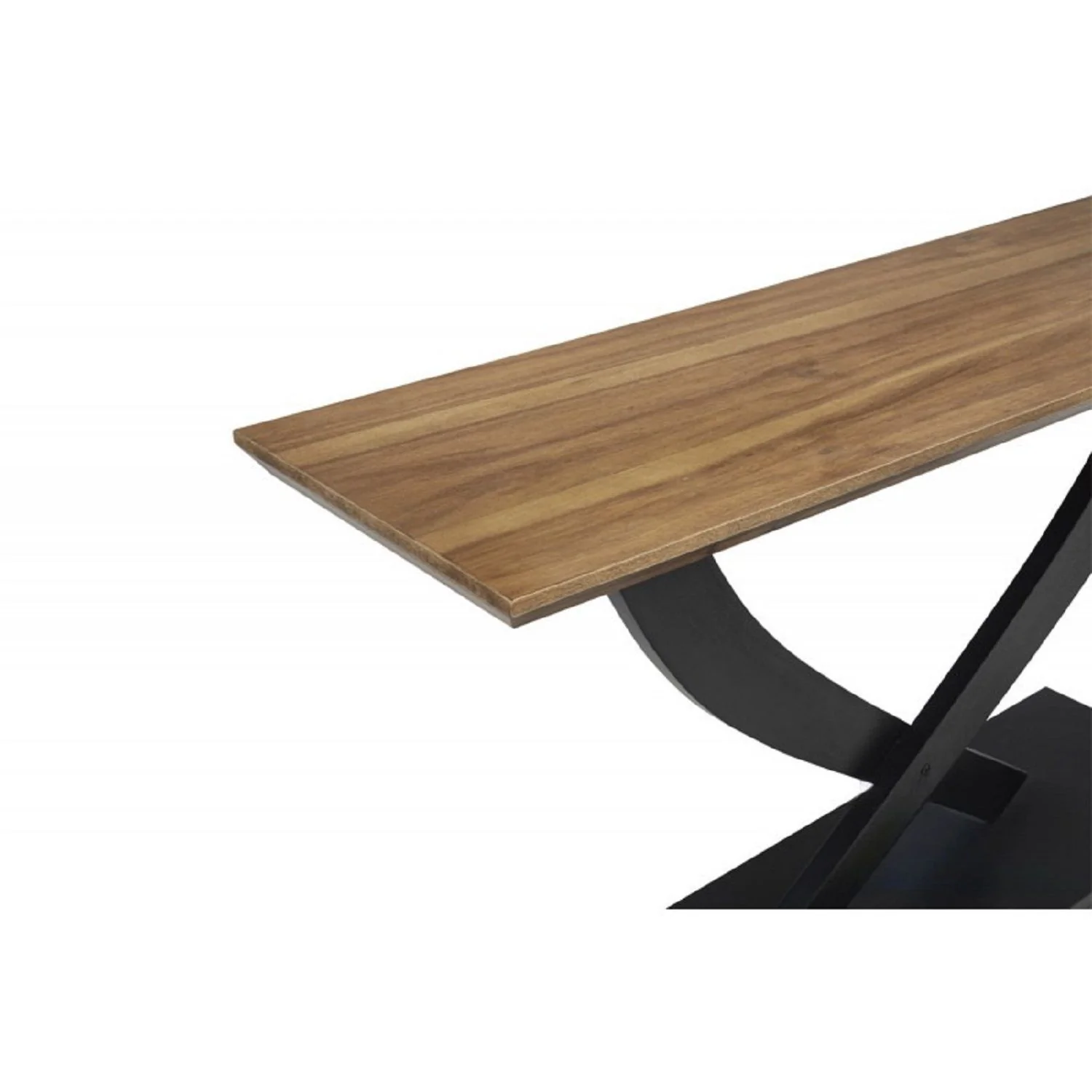 Entryway Console Table With Cross Legs Design - Natural / Espresso - Image 4