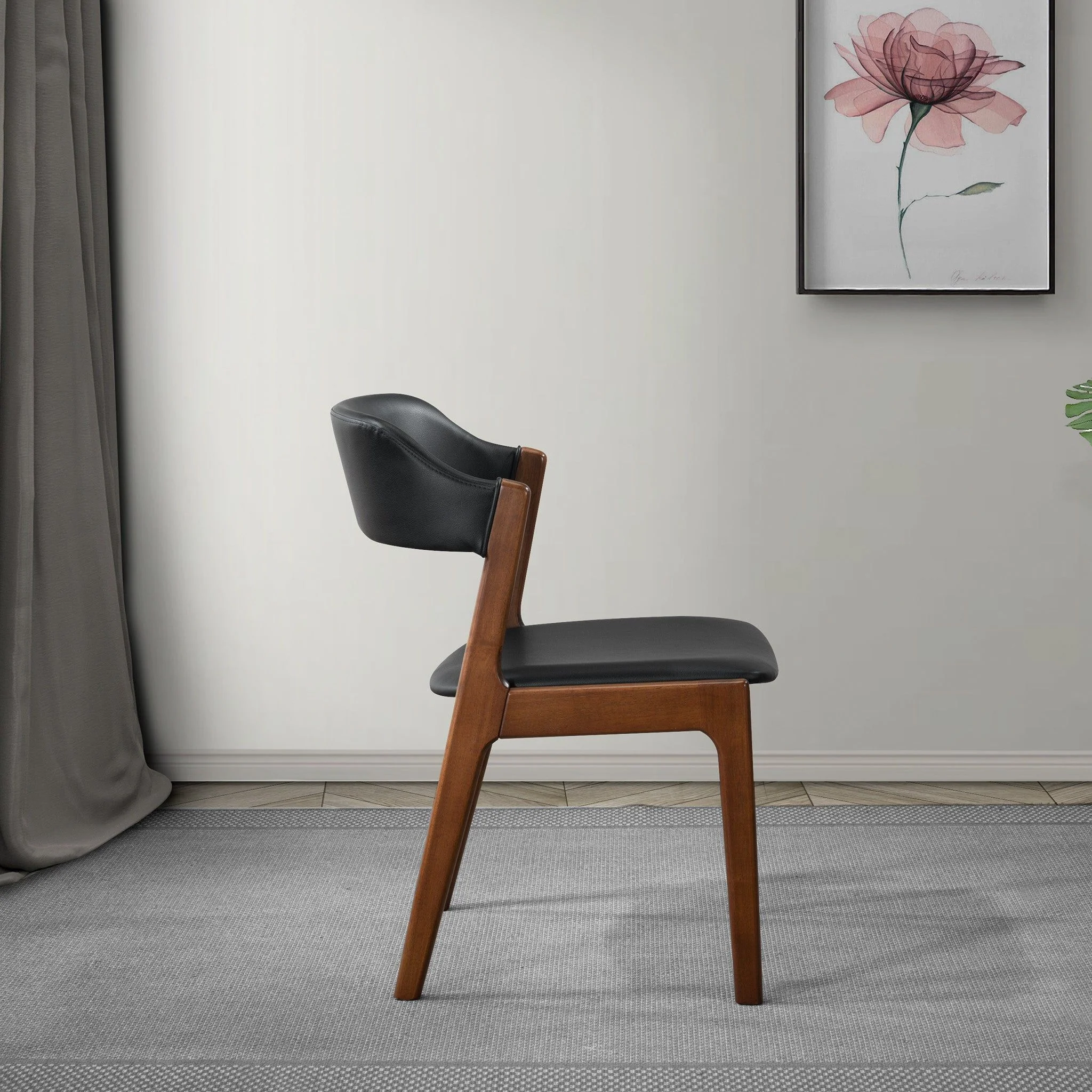 Enzo - Dining Chair (Set of 2) - Black / Brown - Image 5