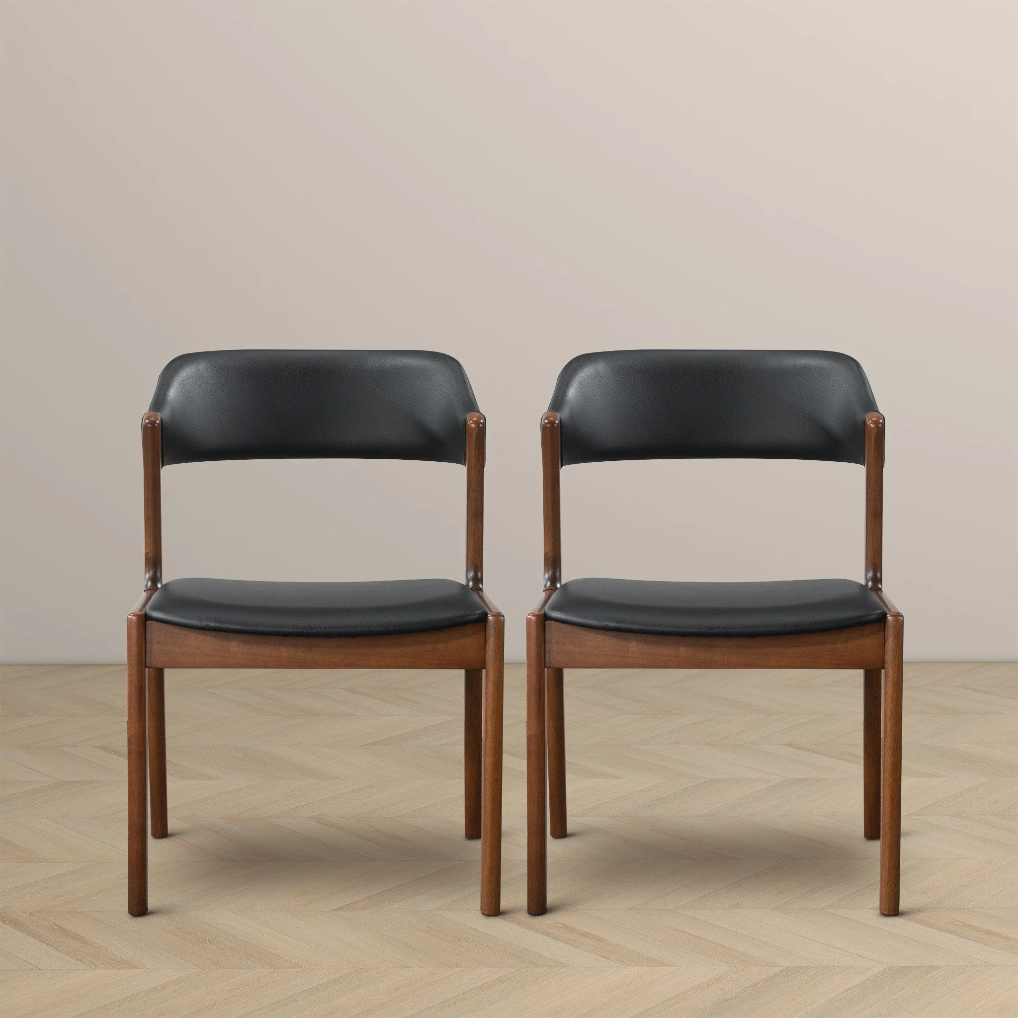 Enzo - Dining Chair (Set of 2) - Black / Brown - Image 6