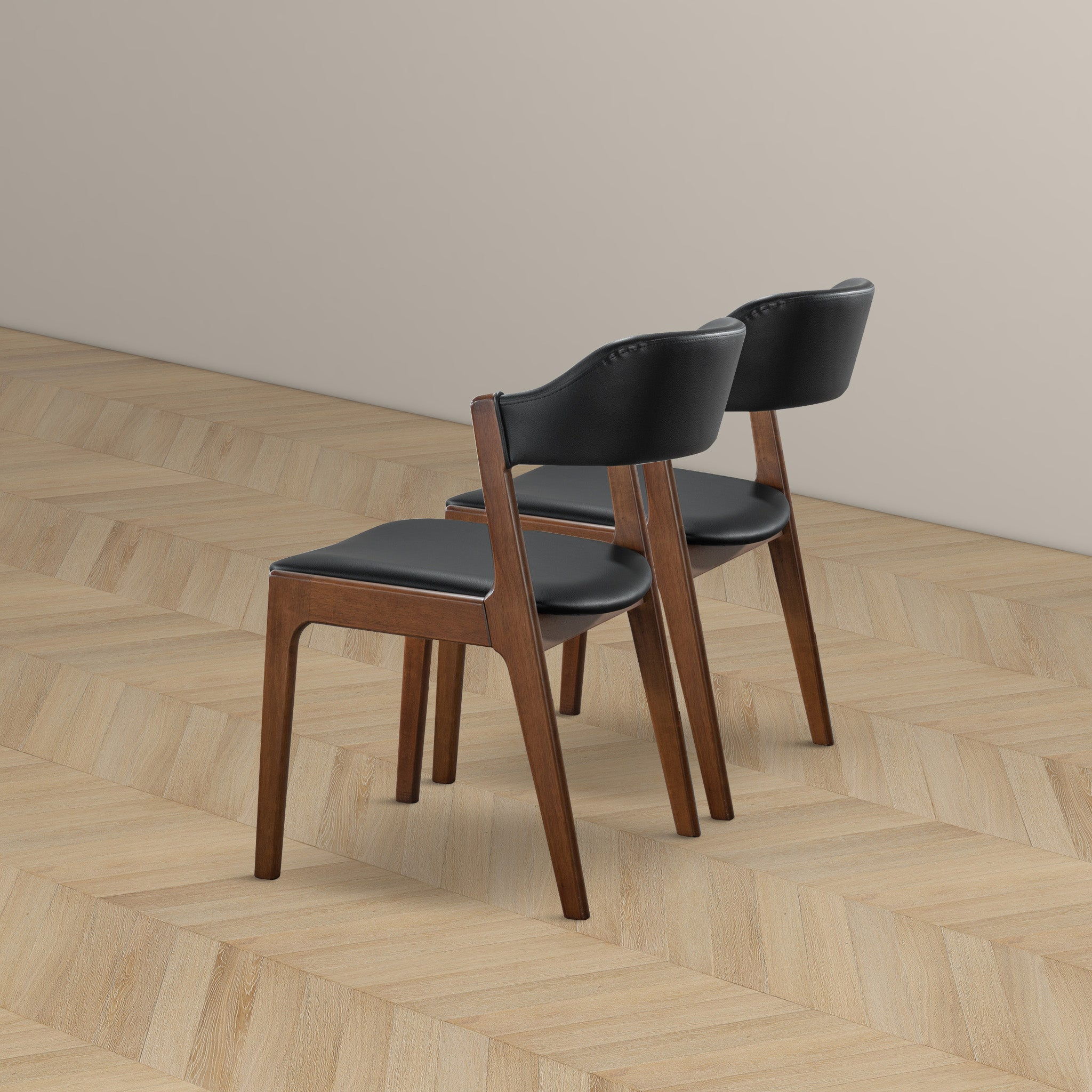 Enzo - Dining Chair (Set of 2) - Black / Brown - Image 9