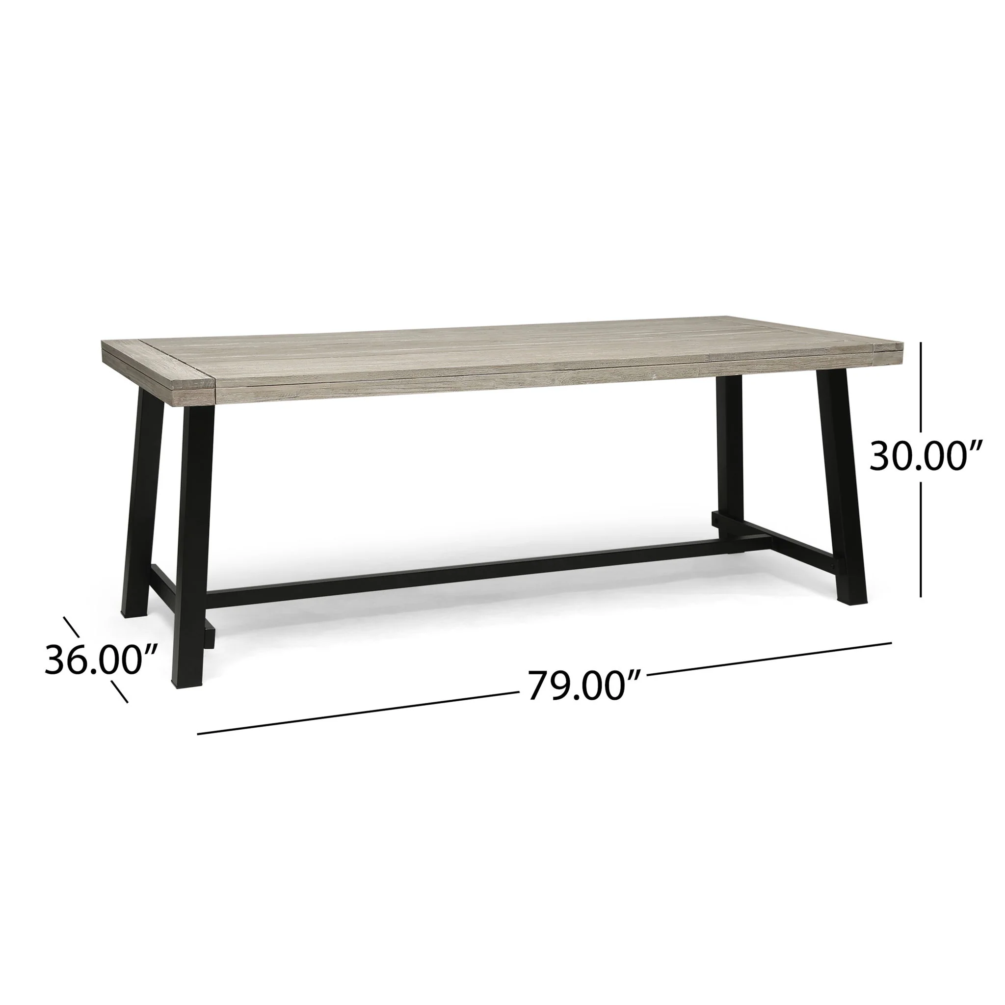 Equilibrium - Outdoor Dining Table With Wooden Frame And Slat Top - Image 16