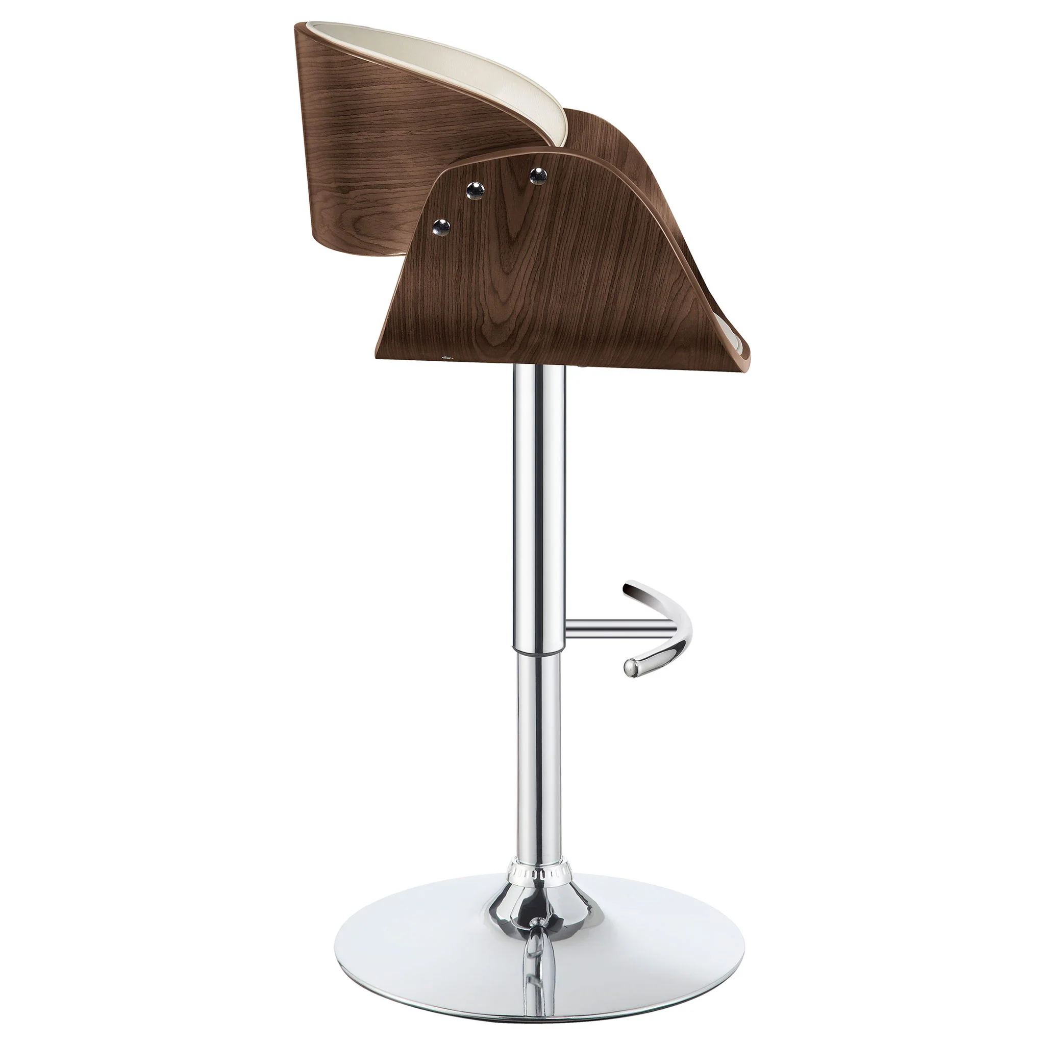 Ergonomic Adjustable Bar Stool - Ivory - Image 5