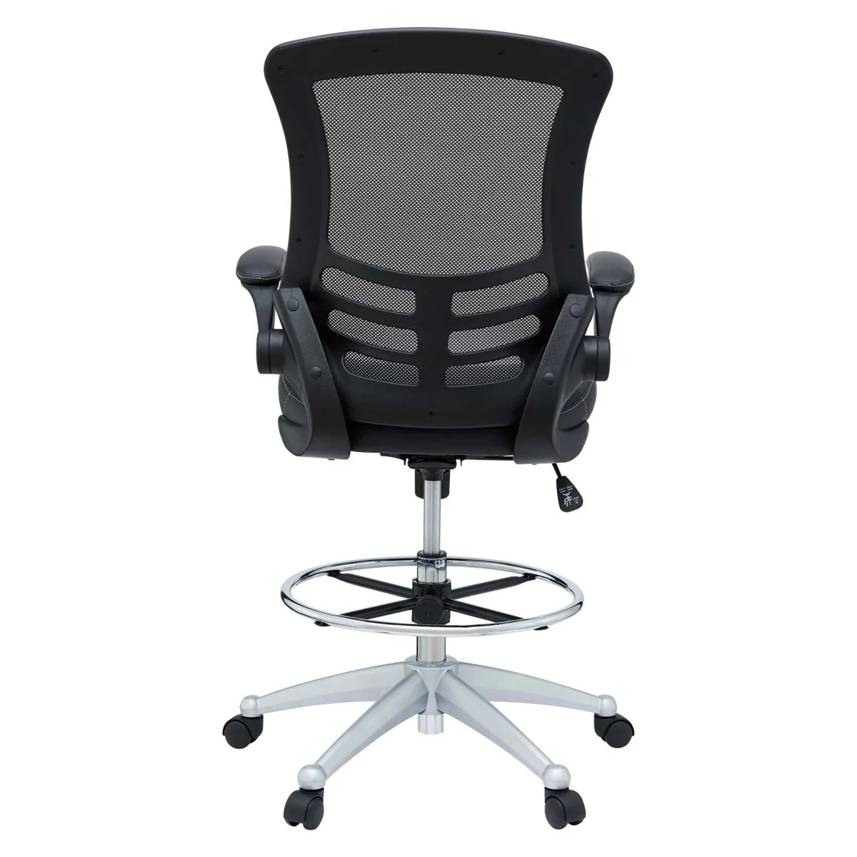 Ergonomic Mesh and Vinyl Drafting Chair with Flip-Up Arms for Taller Workspaces - Image 23