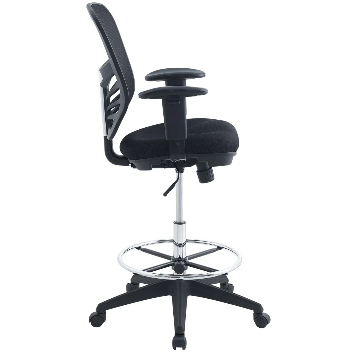 Ergonomic Mesh Drafting Chair with Adjustable Arms – Black - Image 5