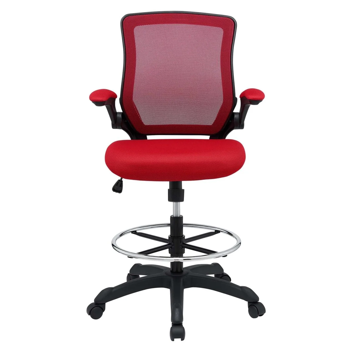 Ergonomic Mesh Drafting Chair with Flip-Up Arms for Office, Studio and Workspace - Image 19