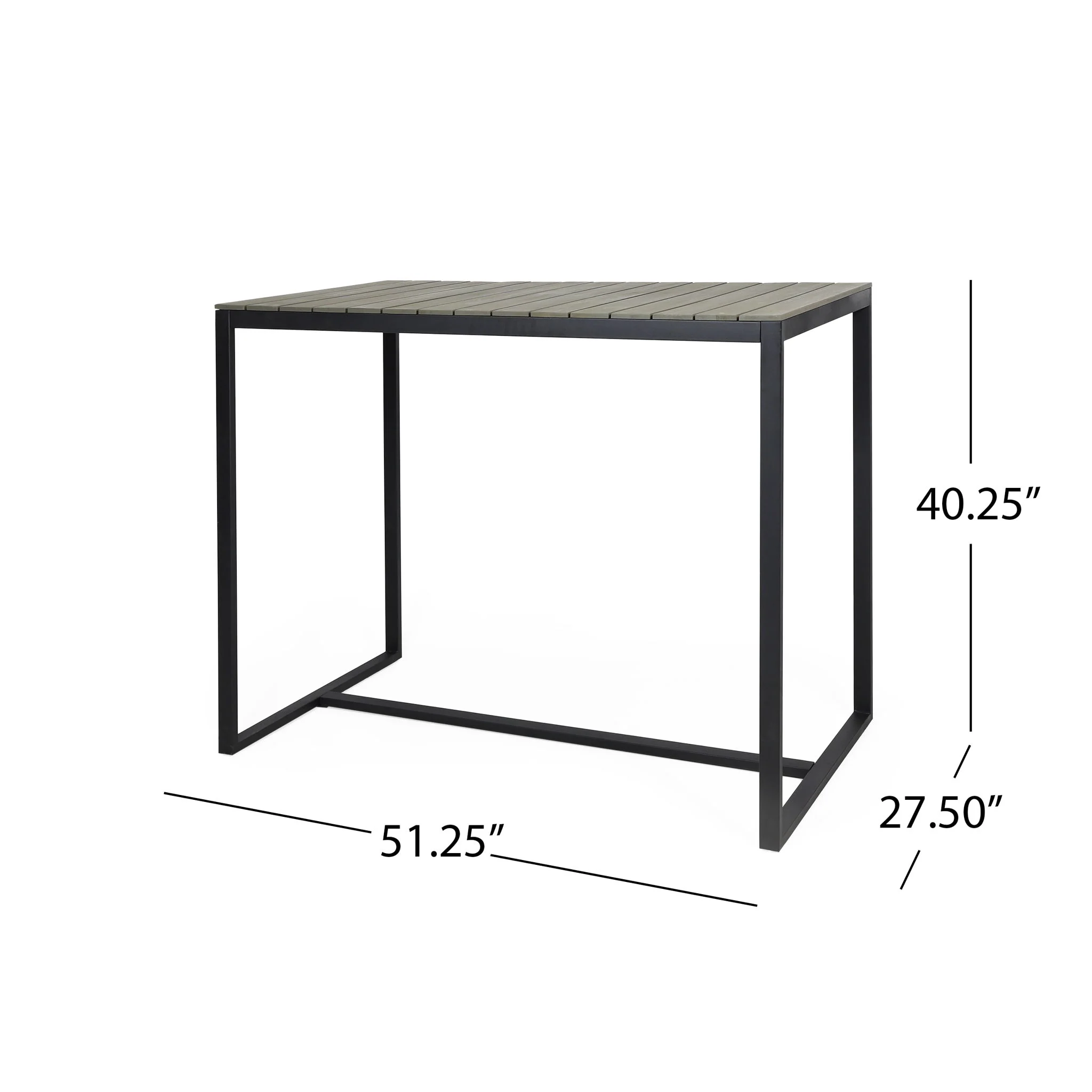 Ernesto - Outdoor Industrial Acacia Wood Bar Table - Image 7