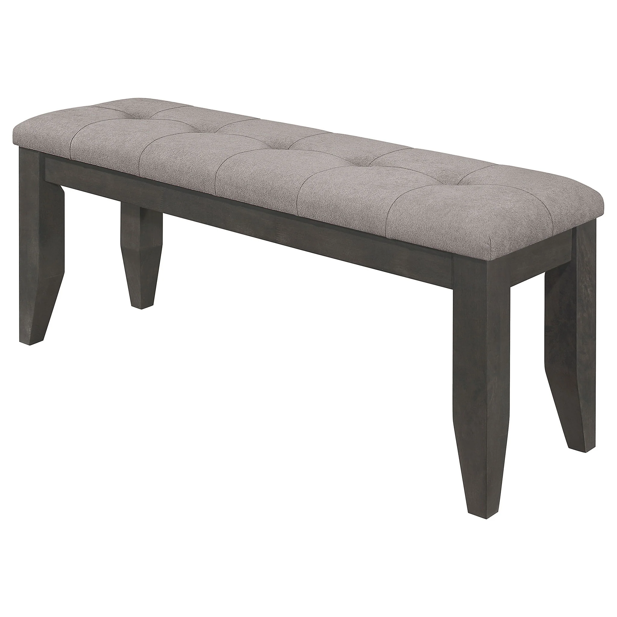 Erskin - Upholstered Dining Bench With Button Tufted Cushion - Dark Gray - Image 5