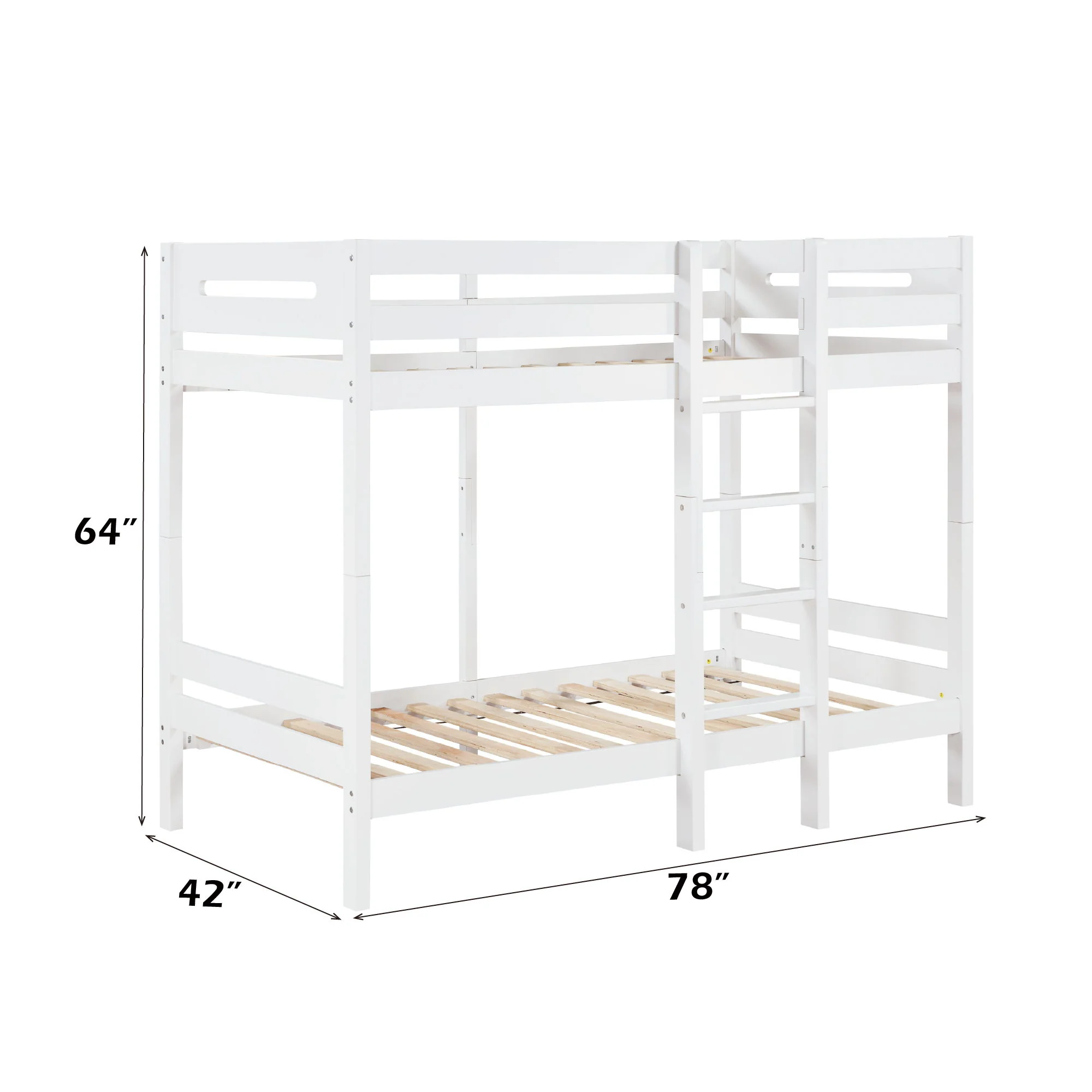 Esin - Twin Twin Bunk Bed - White - Image 6
