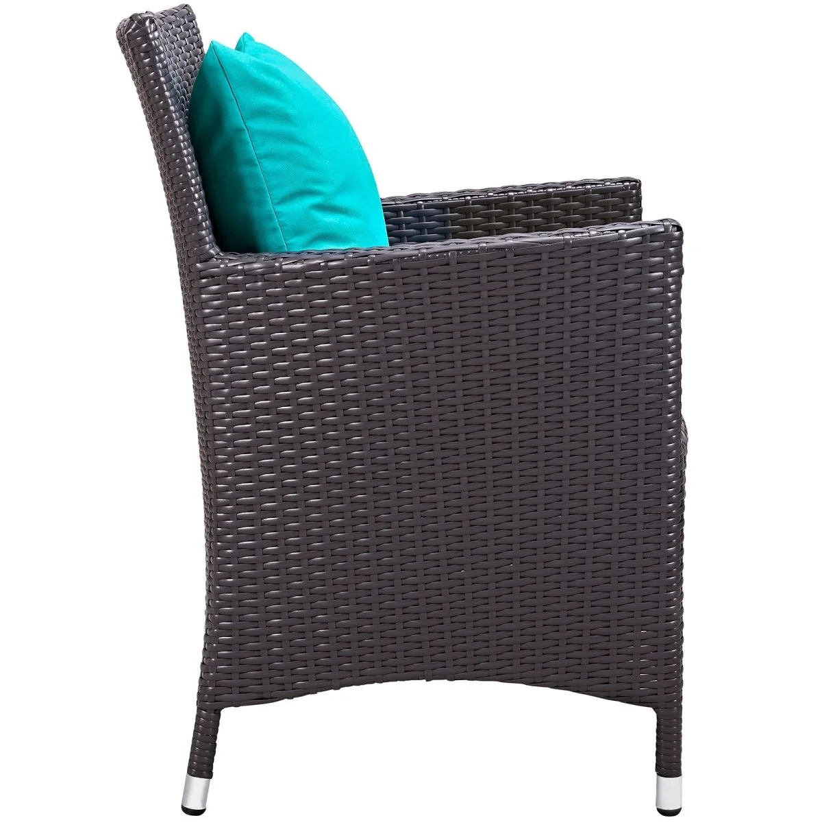 Espresso Wicker Outdoor Dining Set with Dining Tables and Coordinating Chairs - Image 25