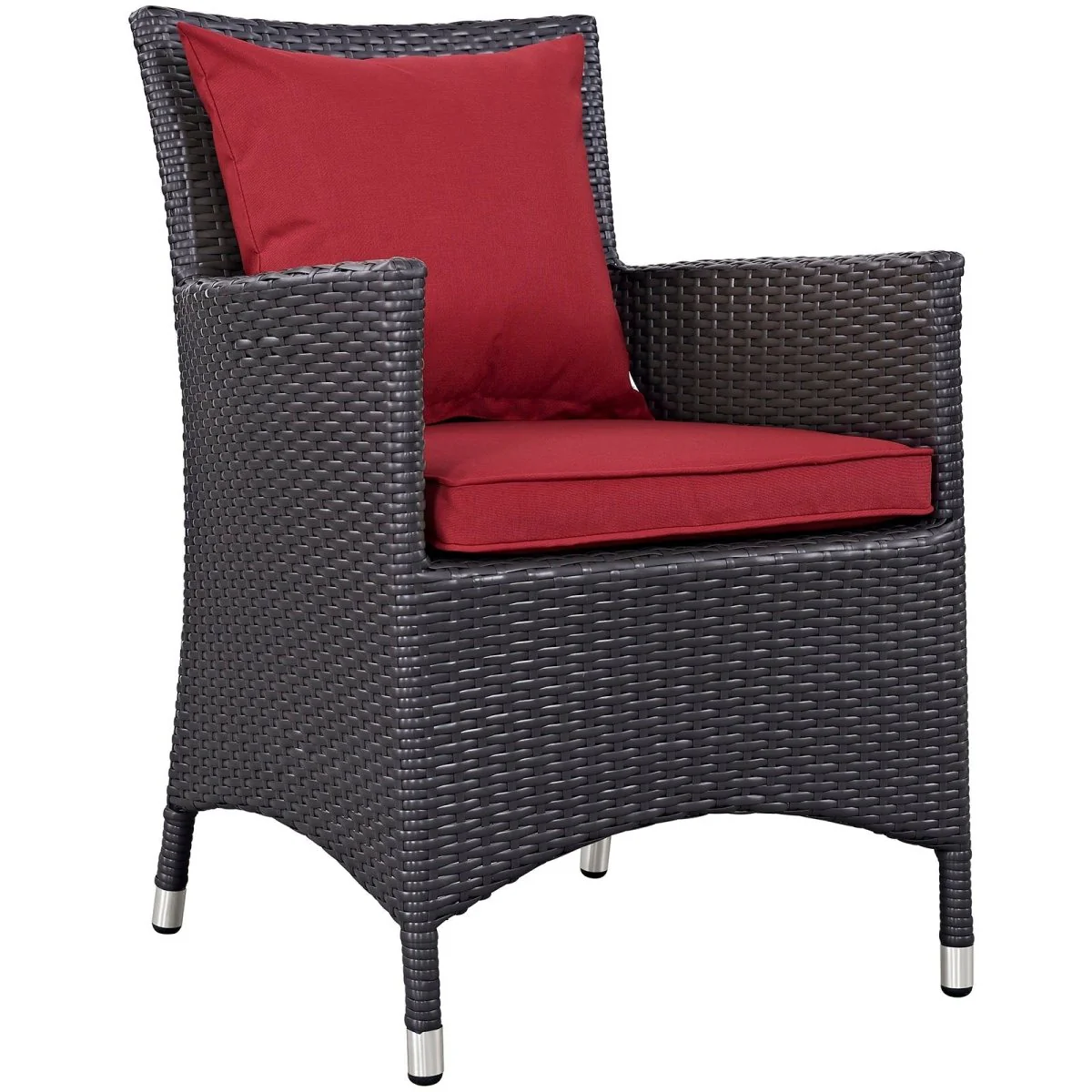 Espresso Wicker Outdoor Dining Set with Dining Tables and Coordinating Chairs - Image 37