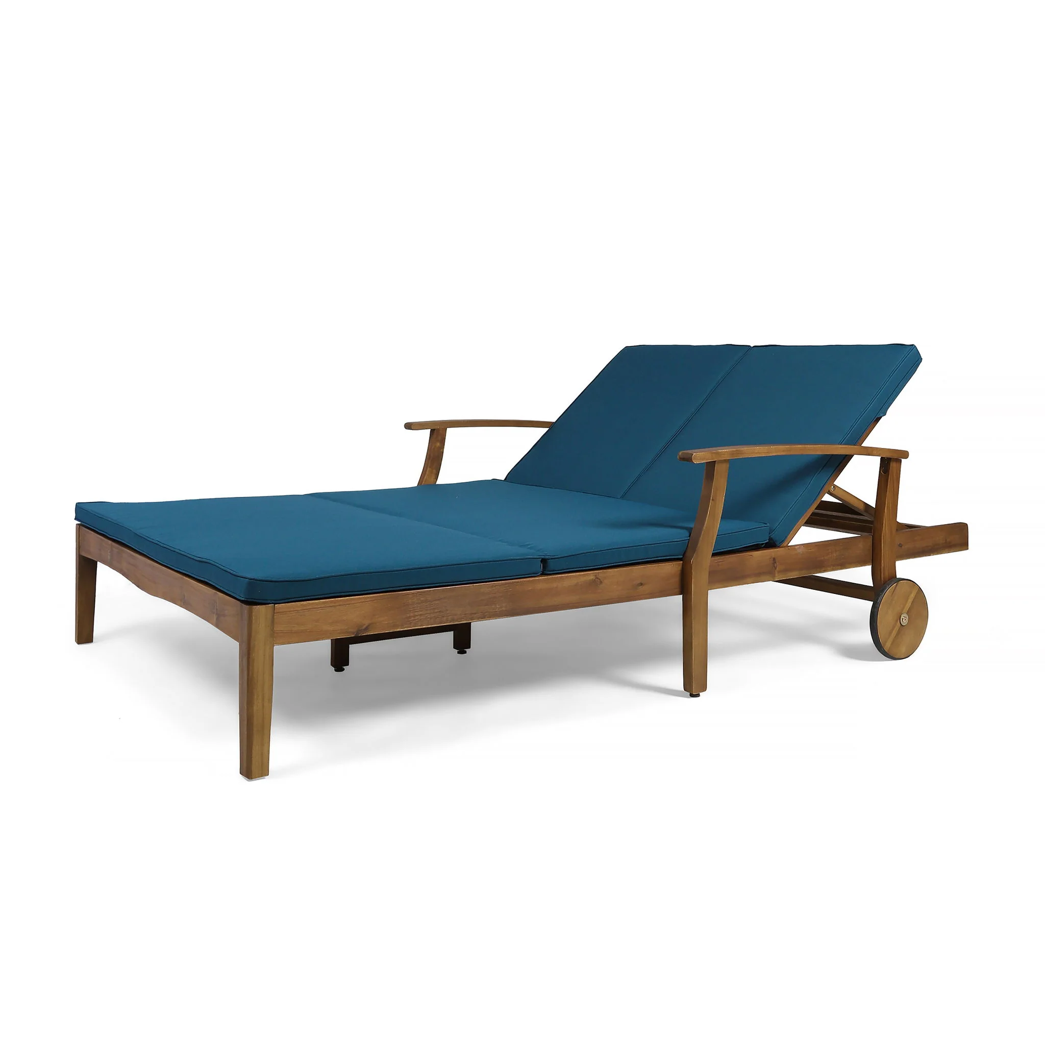 Etherealize - Outdoor Adjustable Double Chaise Lounge With Water Resistant Cushions - Image 4