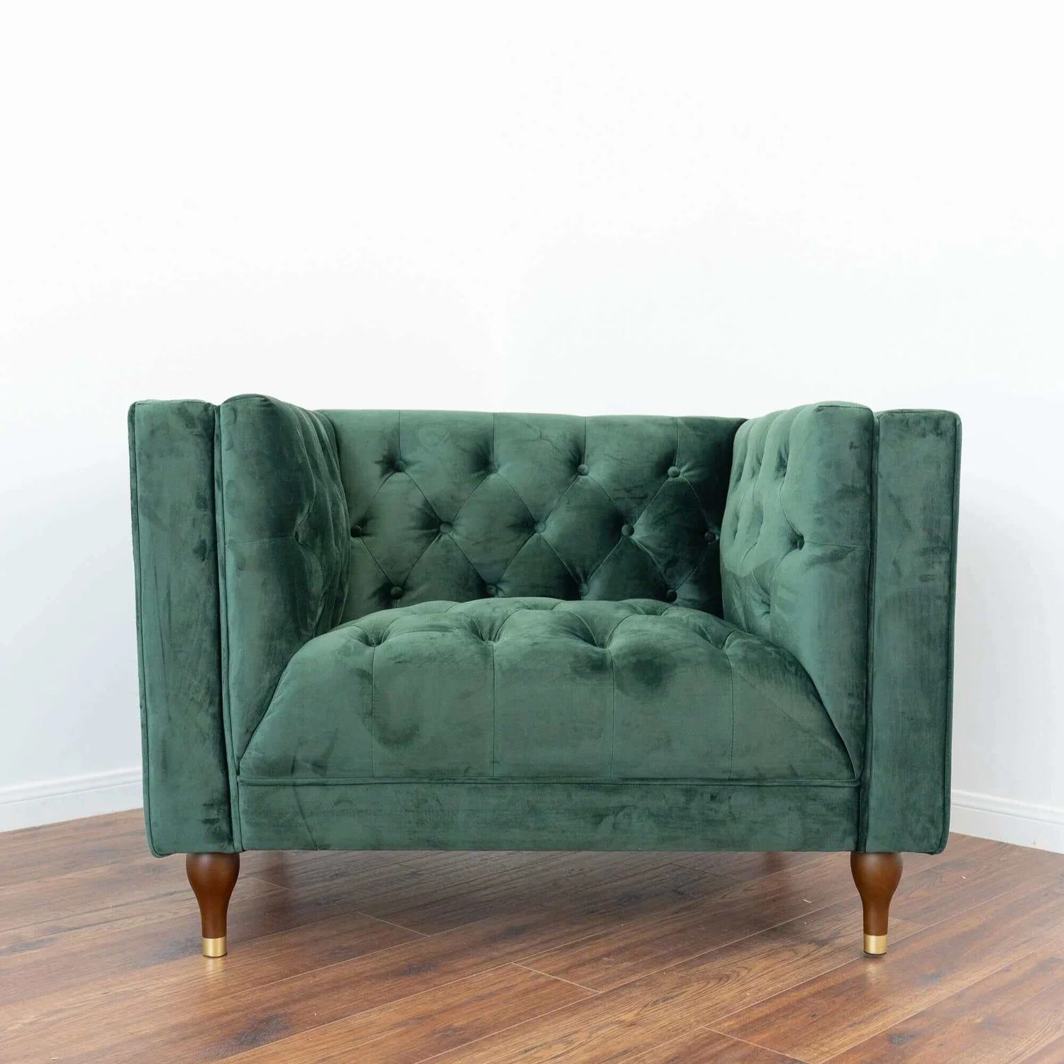 Evelyn - Mid-Century Modern Tufted Back Lounge Chair - Image 2