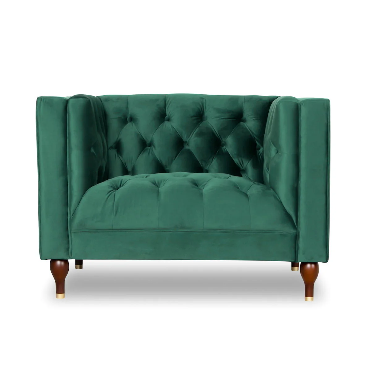Evelyn - Mid-Century Modern Tufted Back Lounge Chair - Image 4