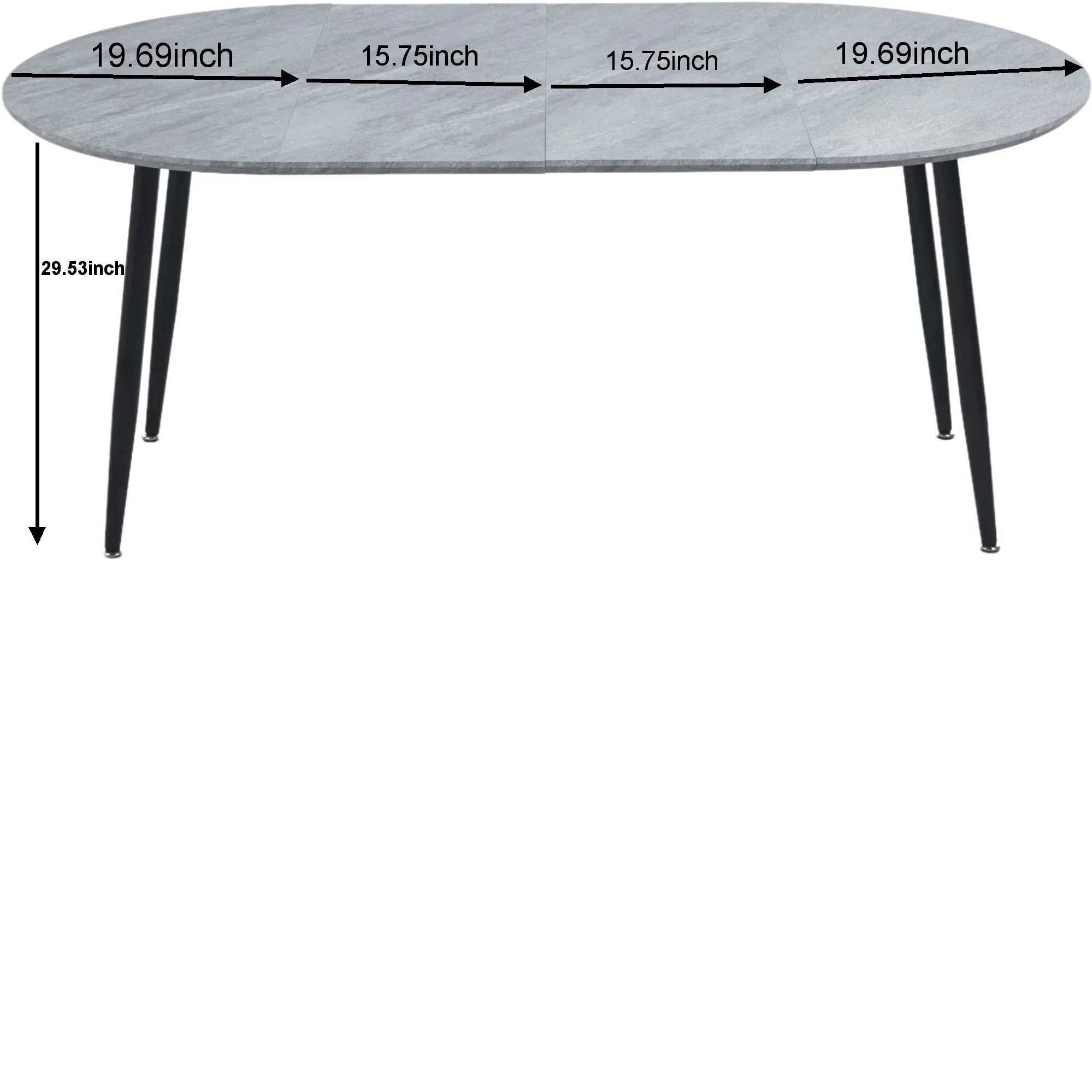 Extensible Table, Dining Table, Office Table, Coffee Table Metal Leg - Image 16