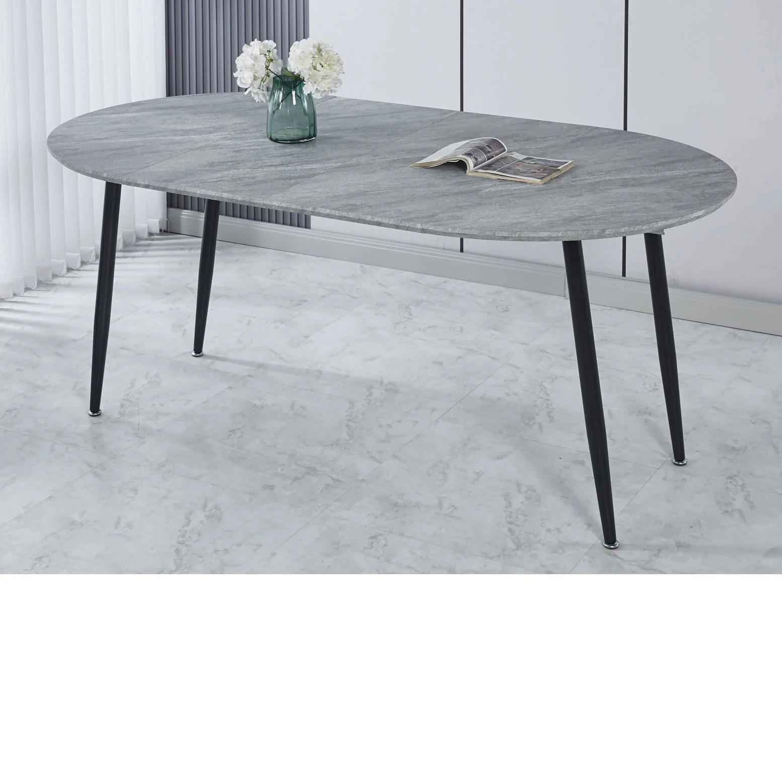 Extensible Table, Dining Table, Office Table, Coffee Table Metal Leg - Image 7