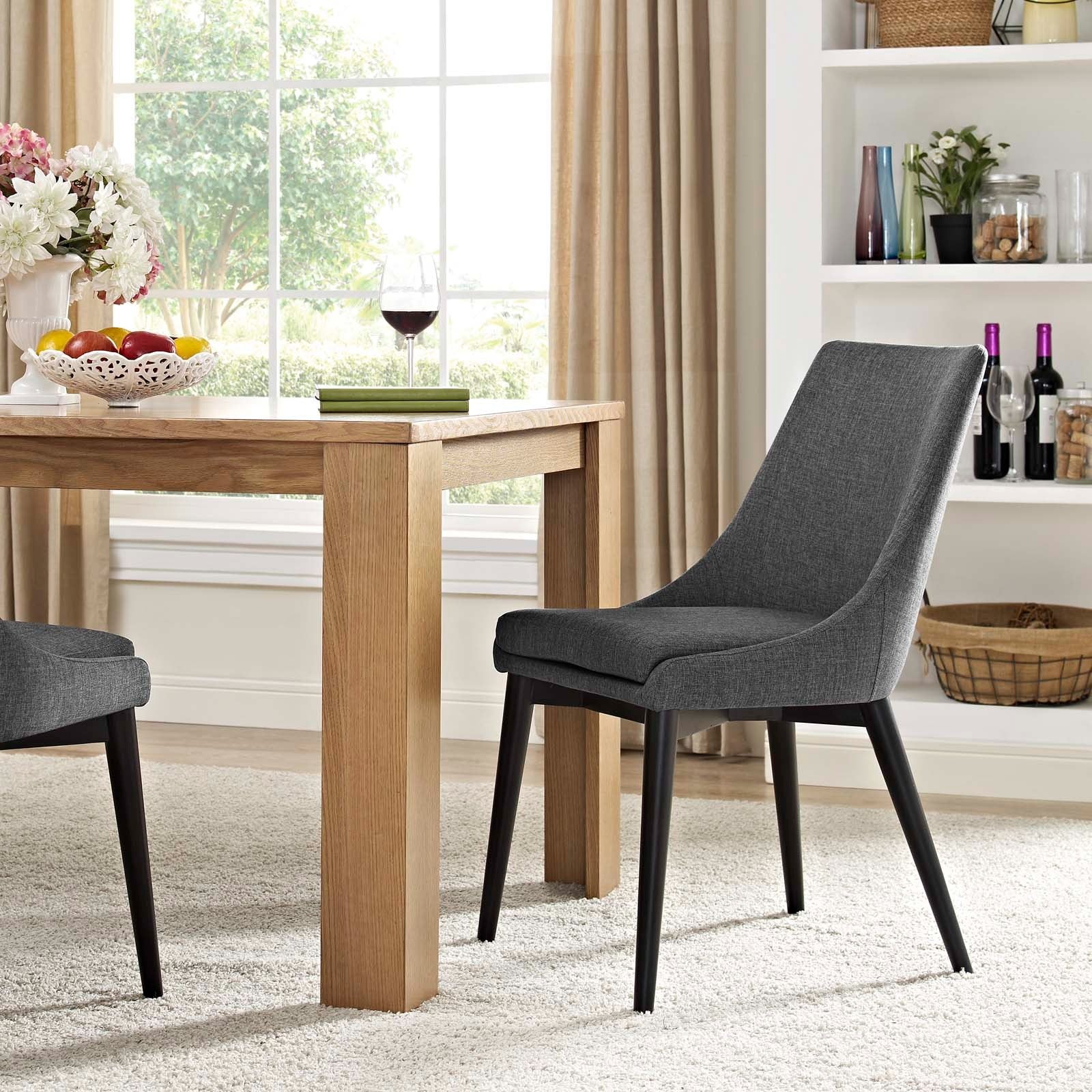 Fabric Dining Side Chair with Tapered Wood Legs - Image 24