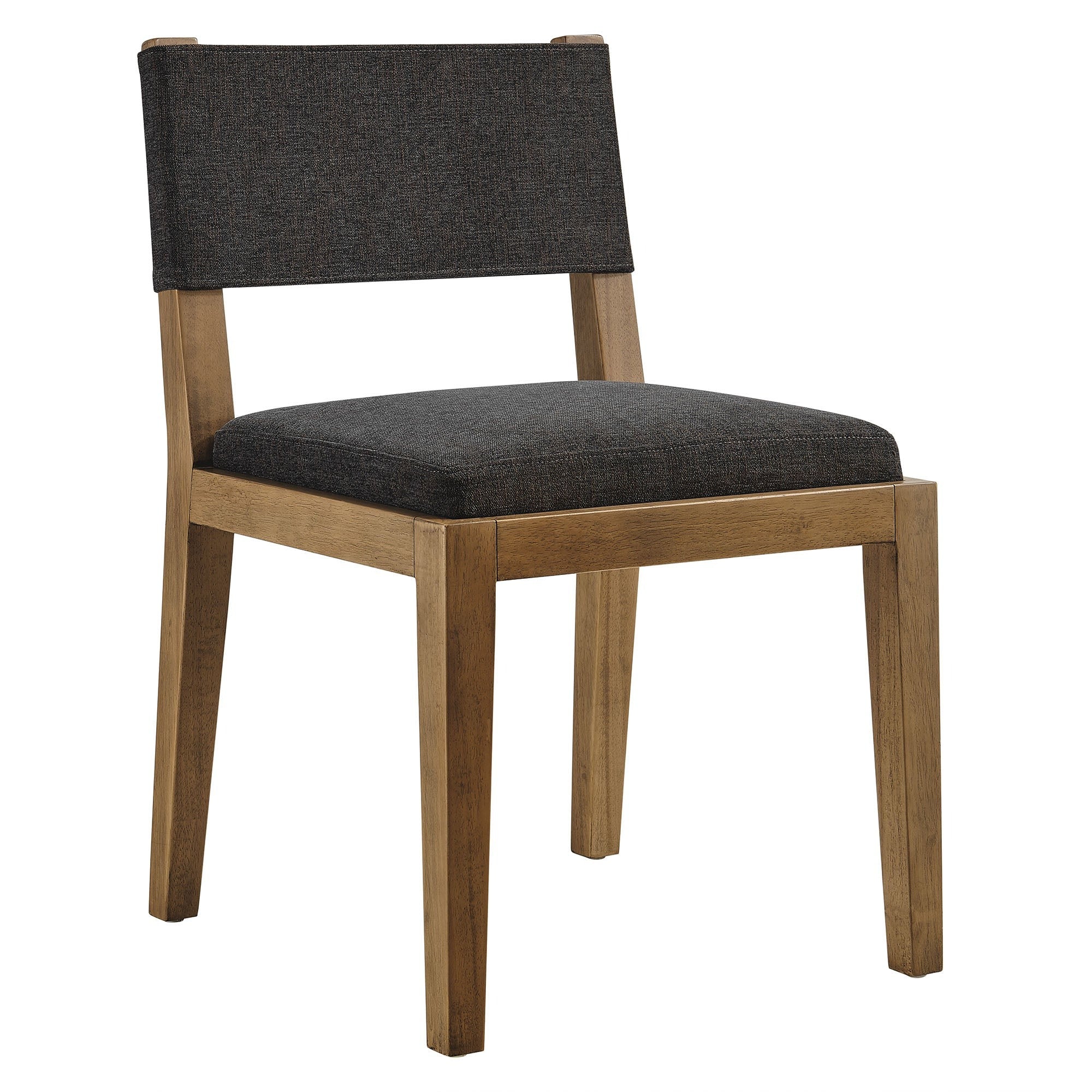 Fabric Upholstered Armless Dining Chair – Natural Wood 32 Inch - Image 6