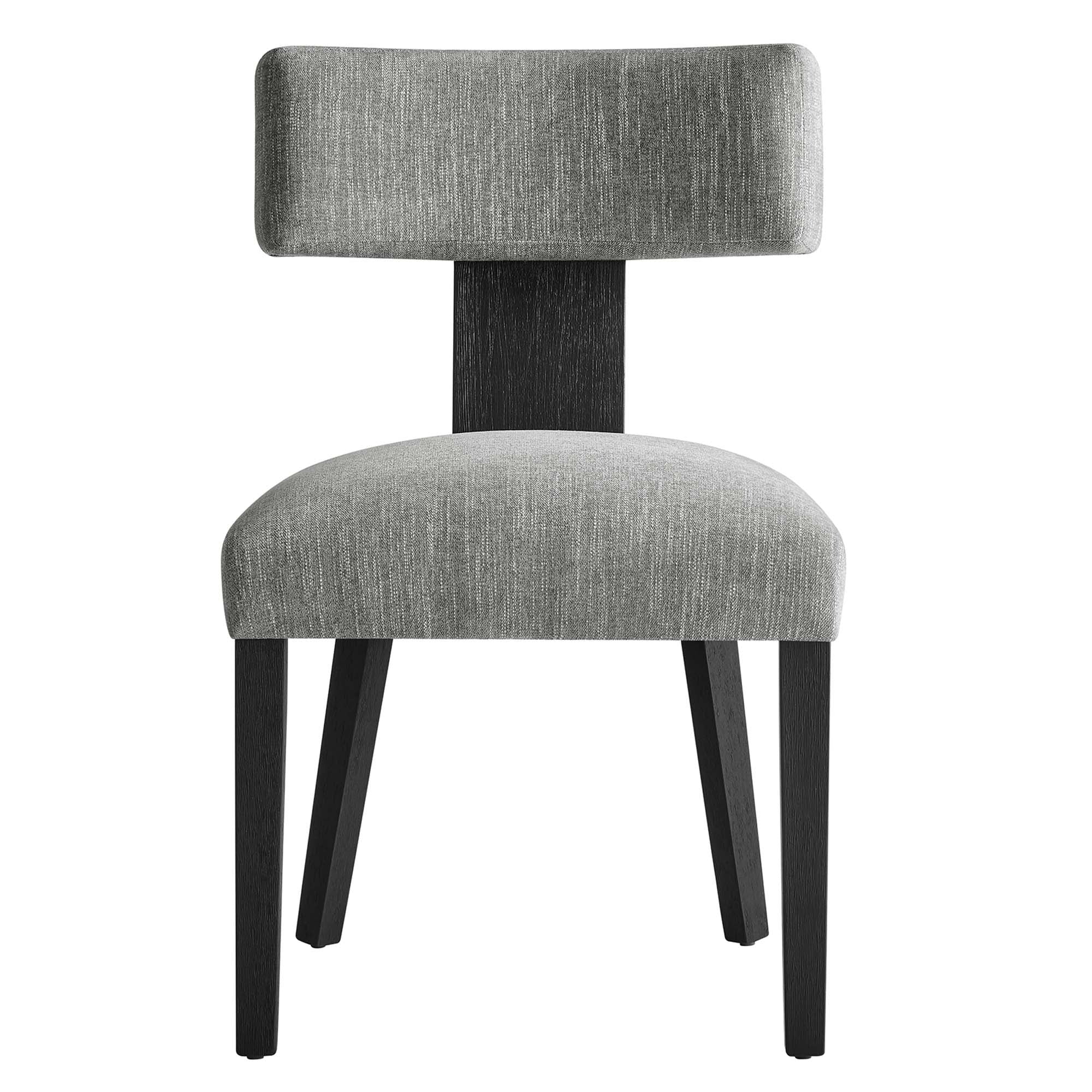 Fabric Upholstered Armless Dining Chair Set of 2 – Modern Wood Base - Image 12
