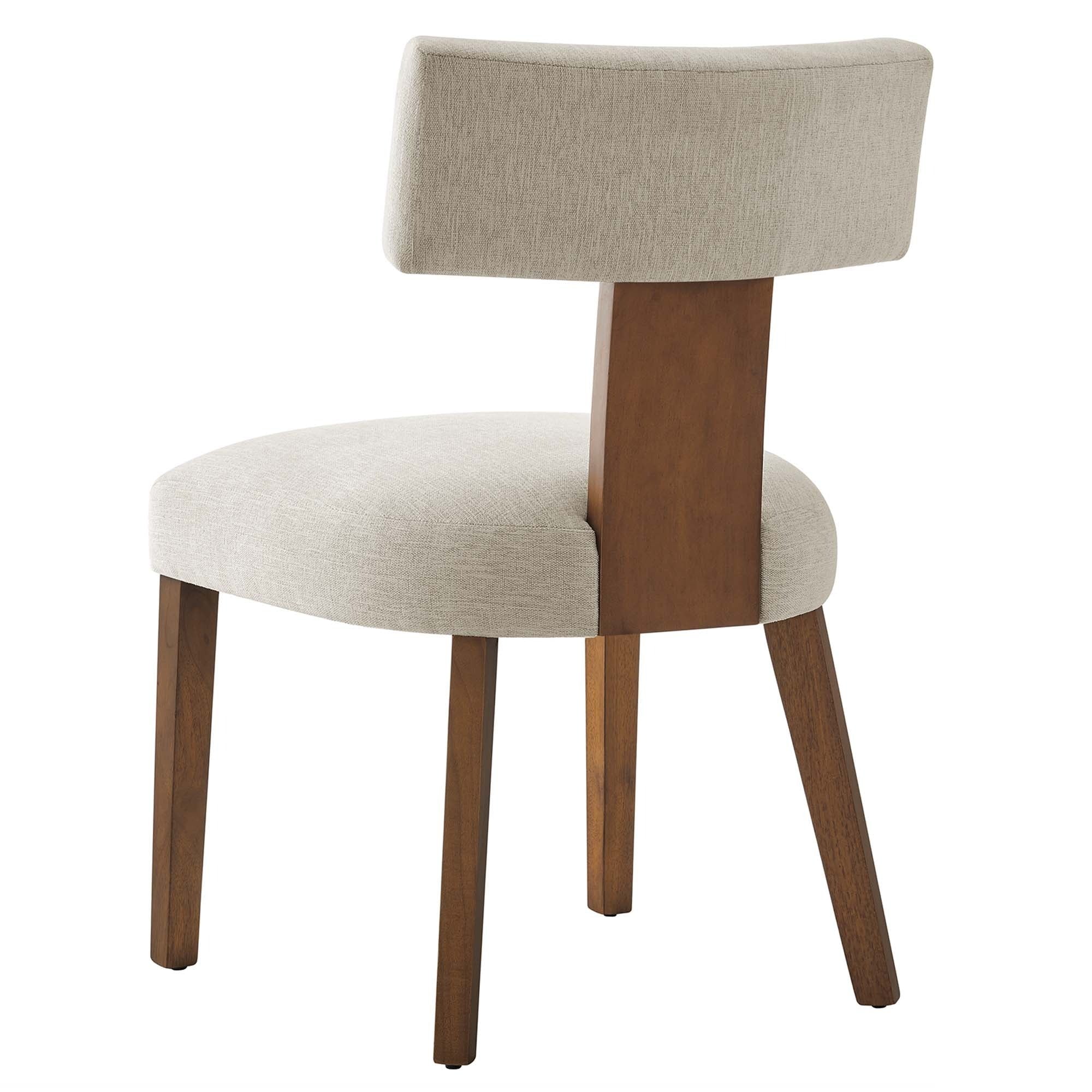 Fabric Upholstered Armless Dining Chair Set of 2 – Modern Wood Base - Image 37