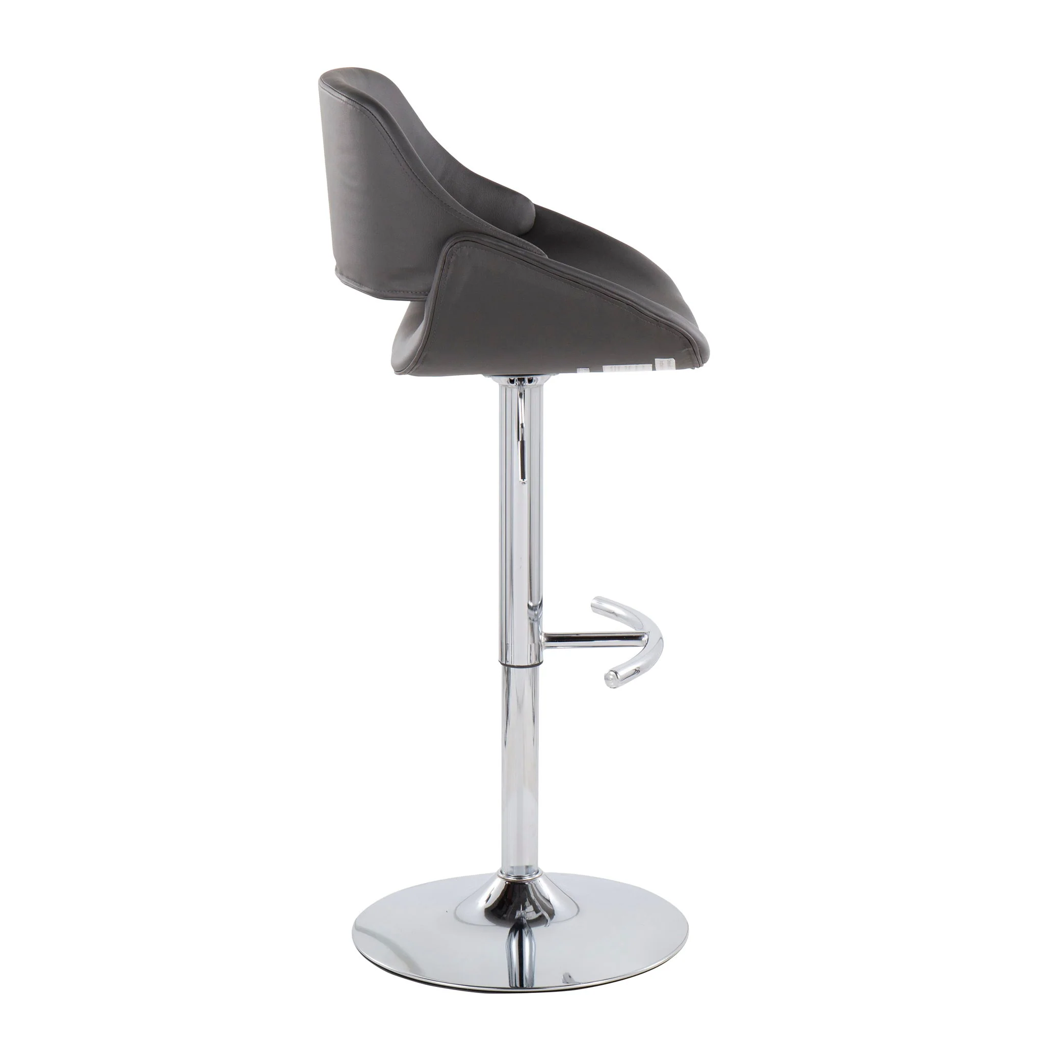 Fabrico - Contemporary Adjustable Bar Stool With Rounded T Footrest (Set of 2) - Image 10