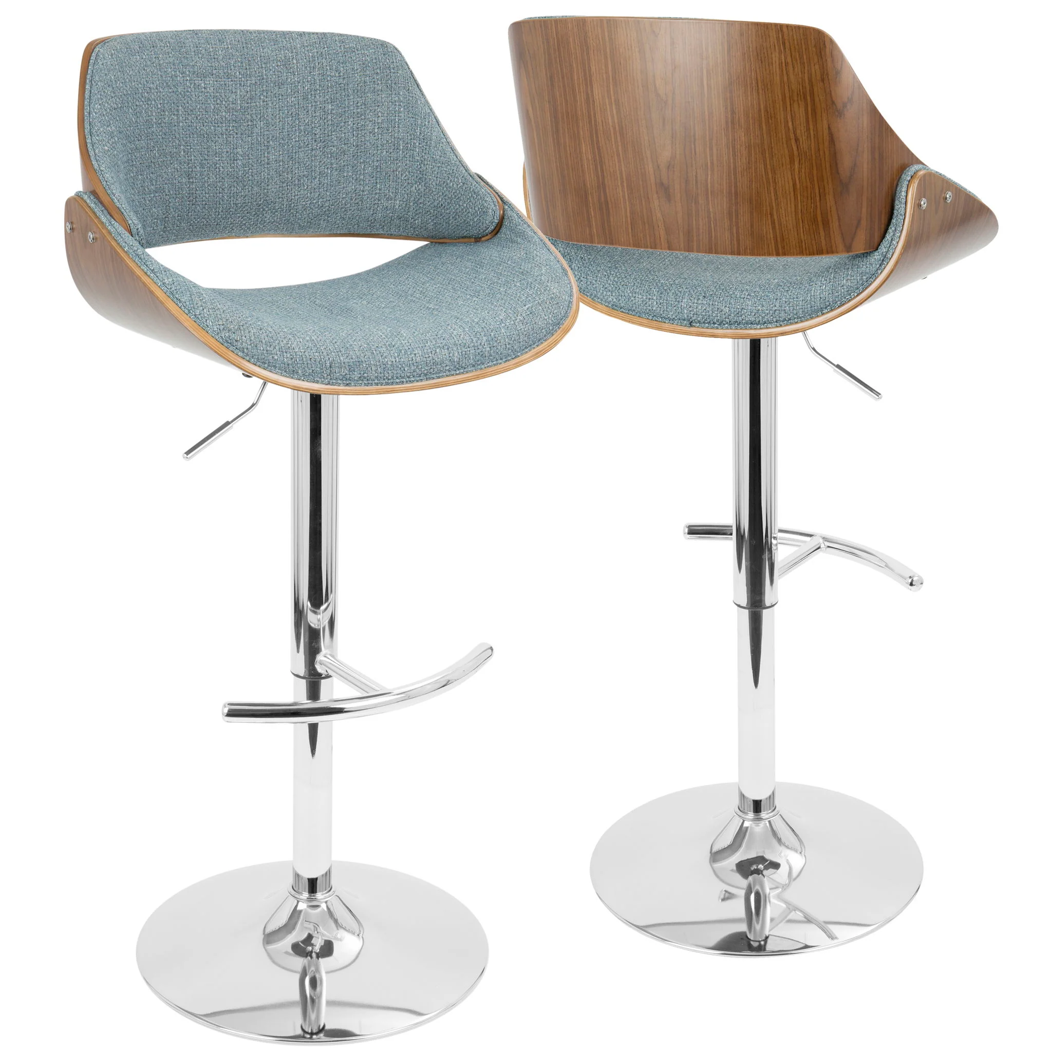 Fabrizzi - Mid Century Modern Adjustable Barstool With Swivel (Set of 2) - Image 6