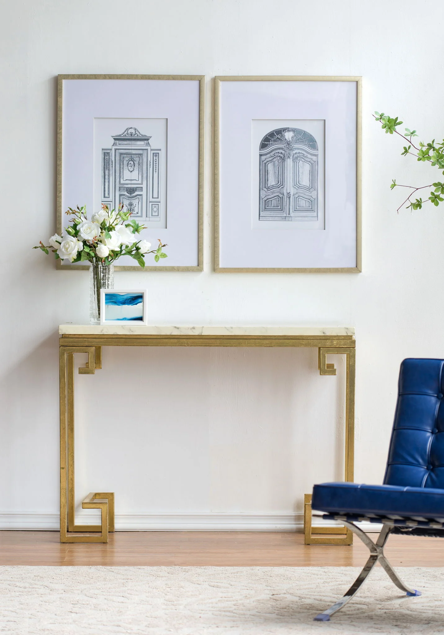 Fake Pencil Architectual Wall Art, Wall Decor Accent (Set of 2) - Silver - Image 3
